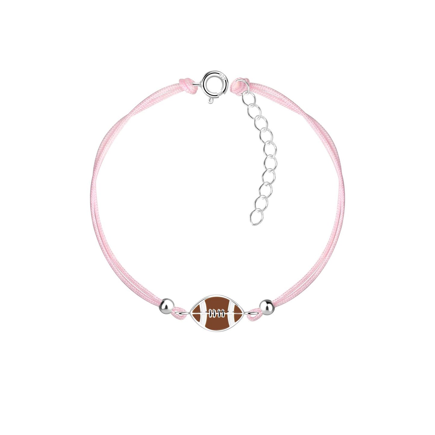 Kinder Armband American Football aus 925 Silber