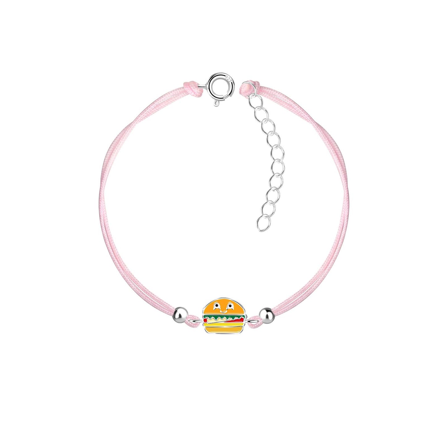 Kinder Armband Burger aus 925 Silber