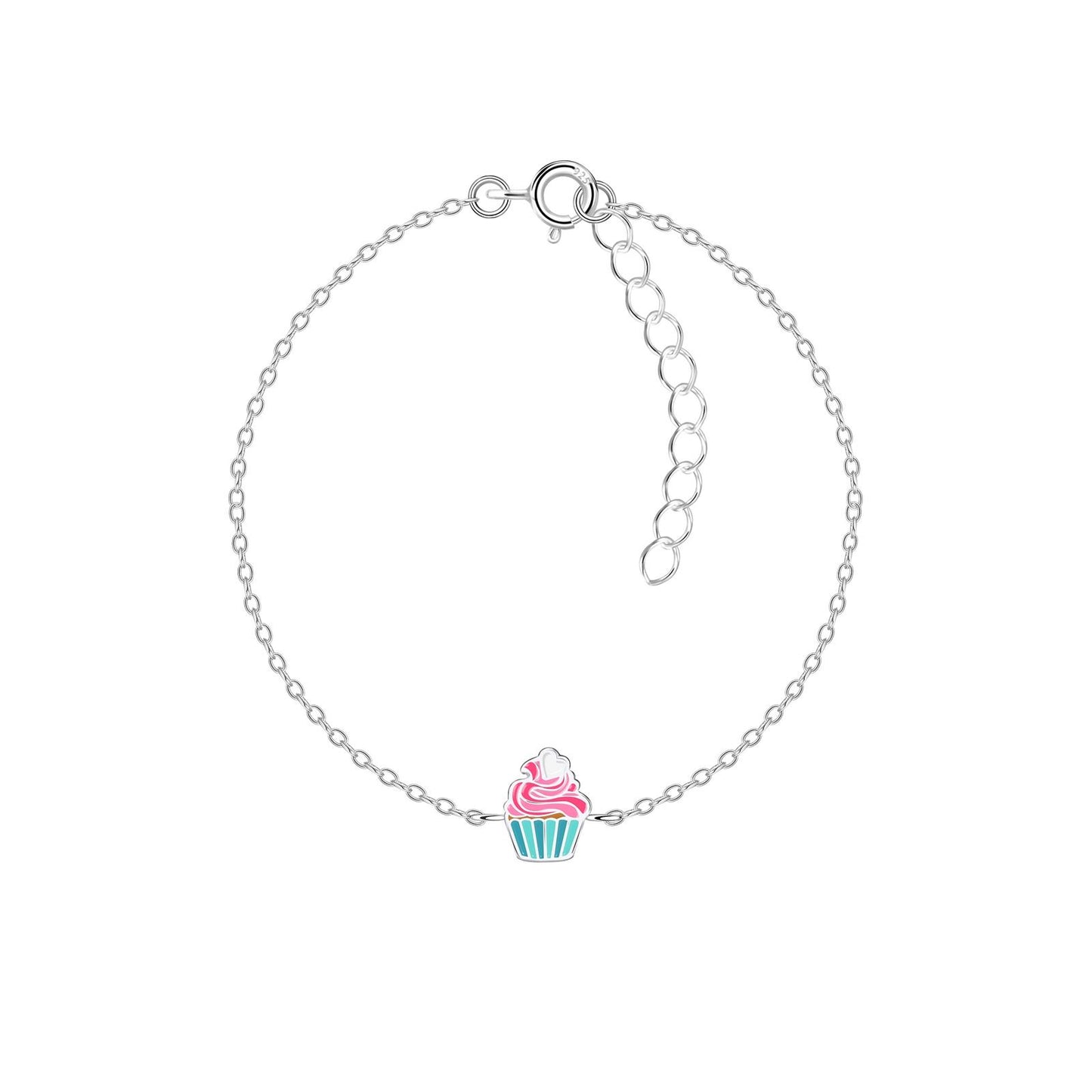 Kinder Armband Cupcake aus 925 Silber