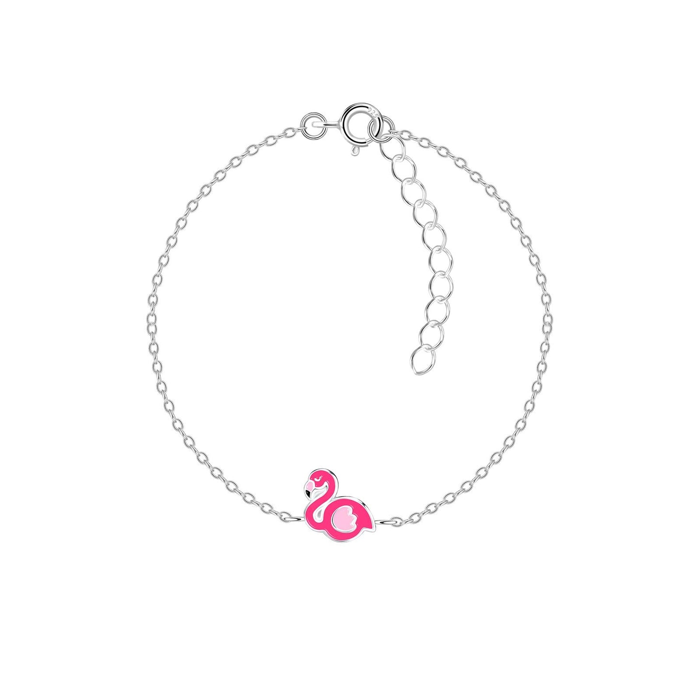 Kinder Armband Flamingo aus 925 Silber