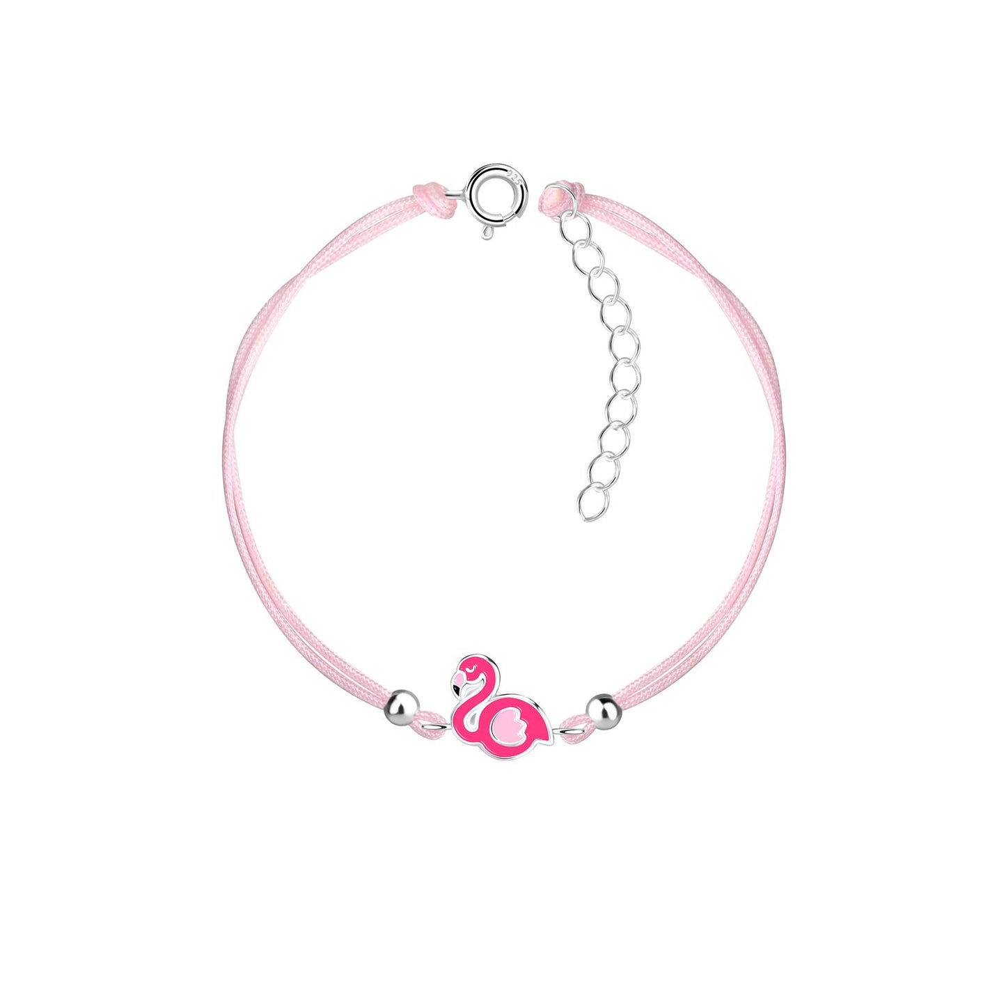 Kinder Armband Flamingo aus 925 Silber
