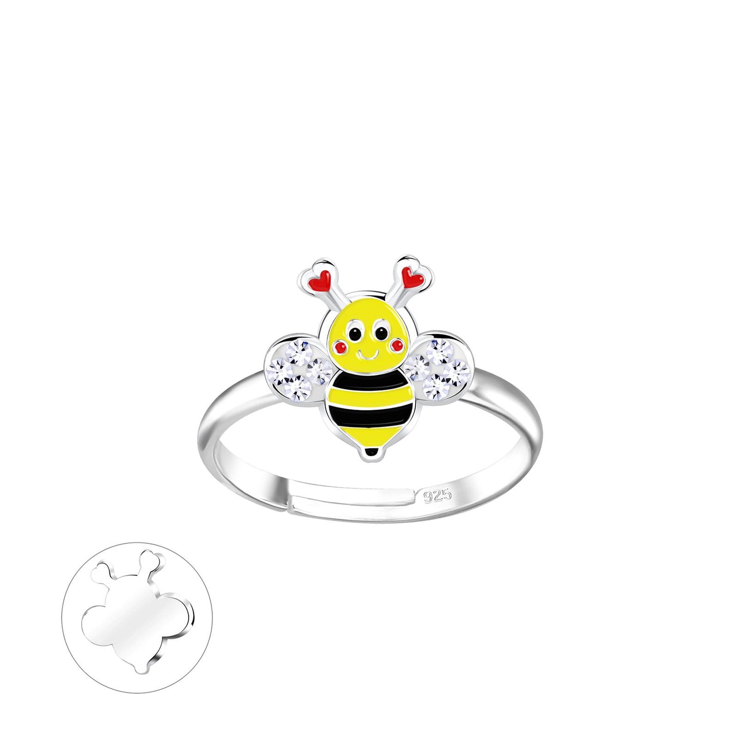 Kinder Ring Bienen aus 925 Silber