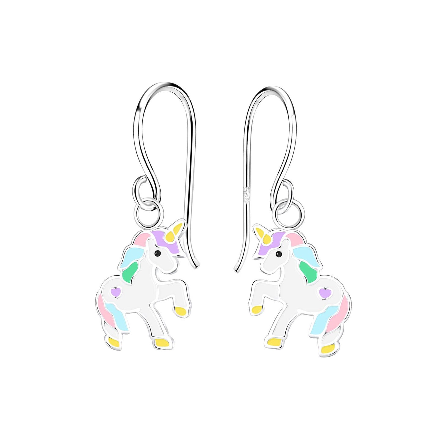 Mädchen Ohrringe Einhorn aus 925 Silber