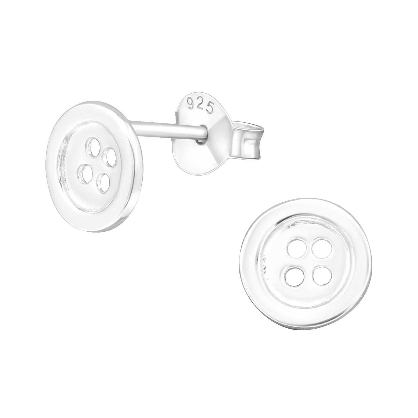 Kinder Ohrringe Knopf aus 925 Silber