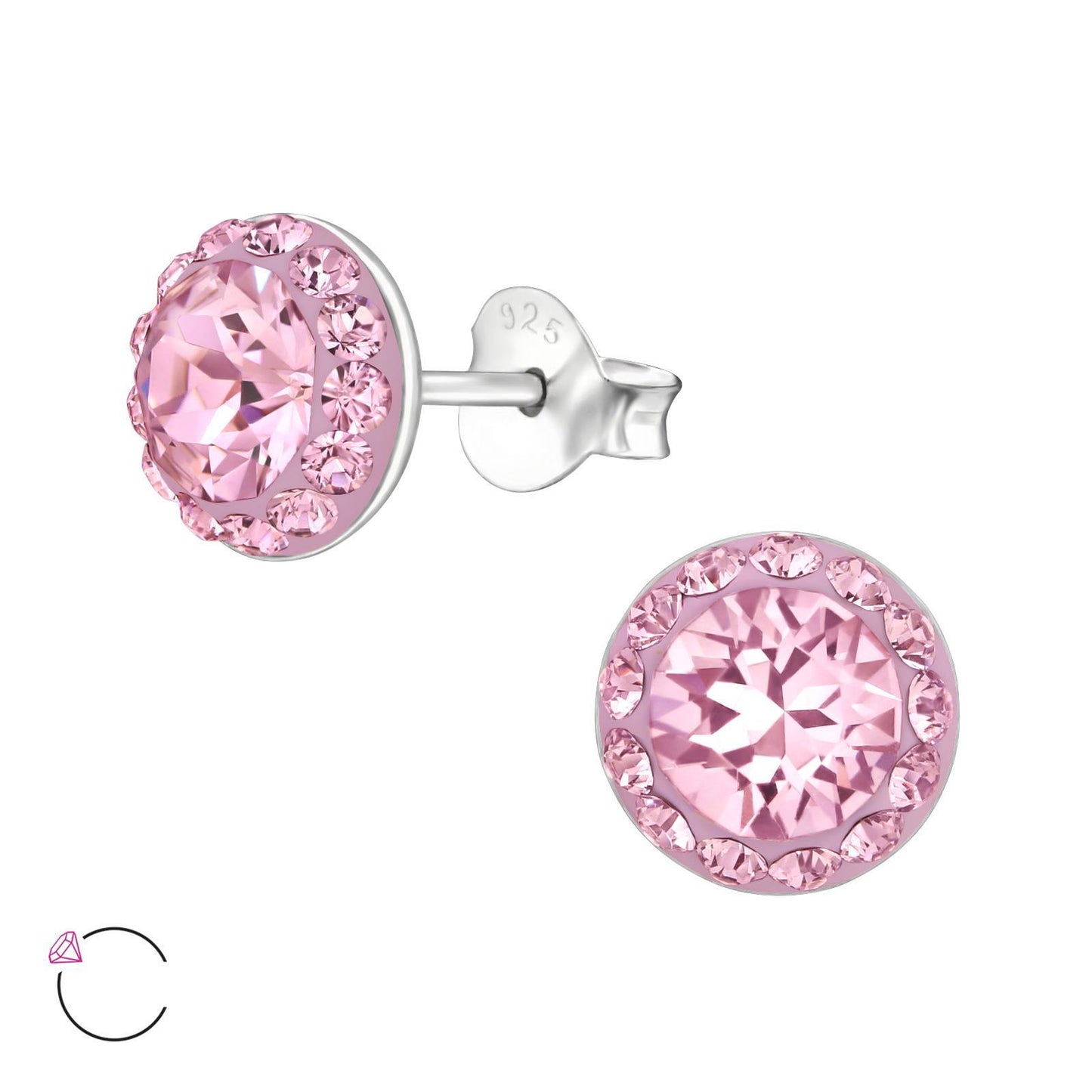 Kinder Ohrringe Zirkonia aus 925 Silber