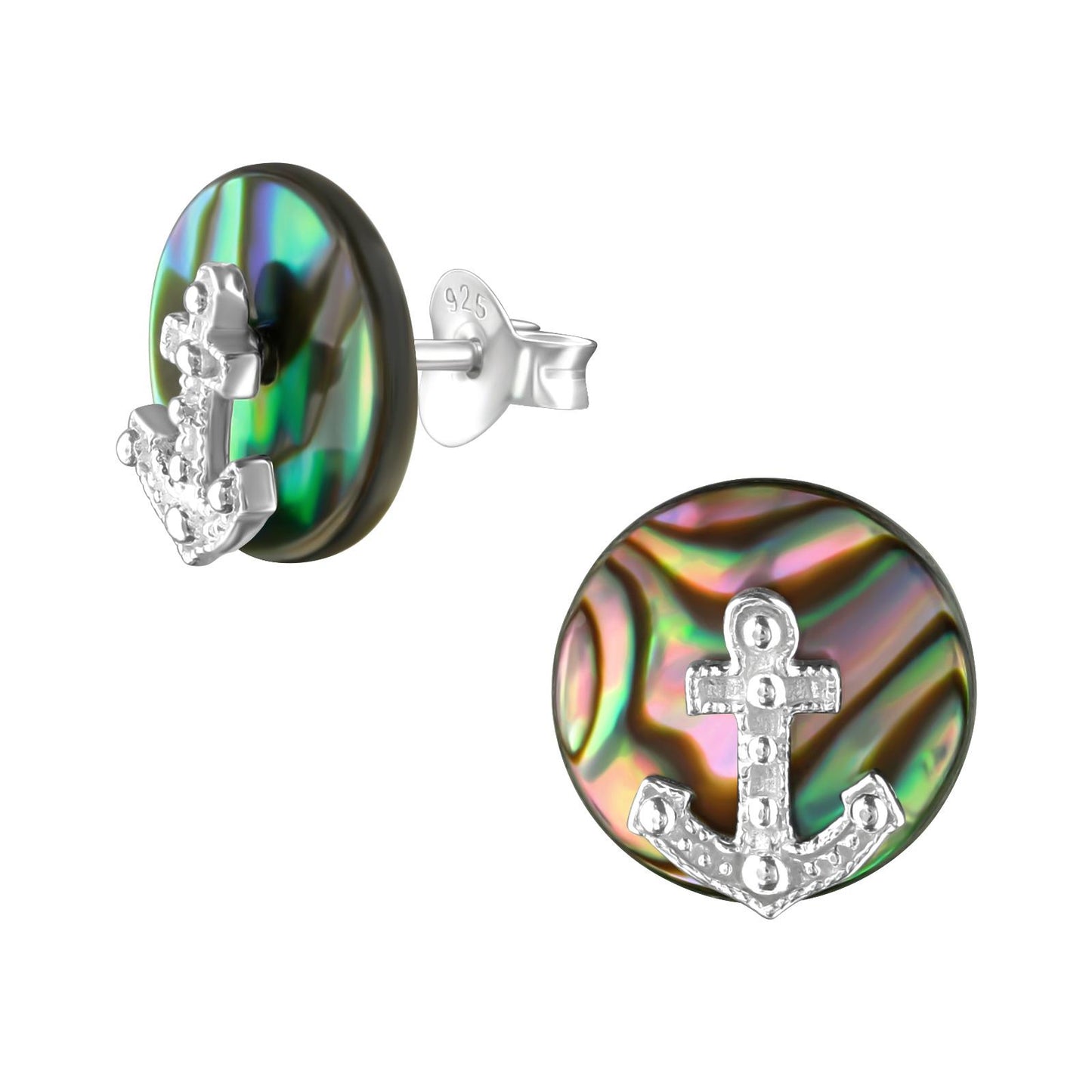 Kinder Ohrringe Anker aus 925 Silber