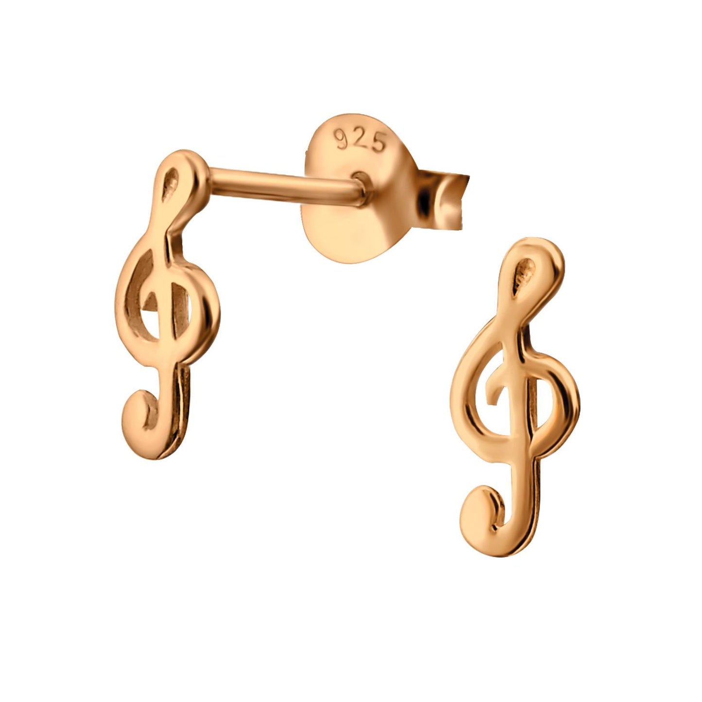 Kinder Ohrringe Notenschlüssel aus 925 Silber