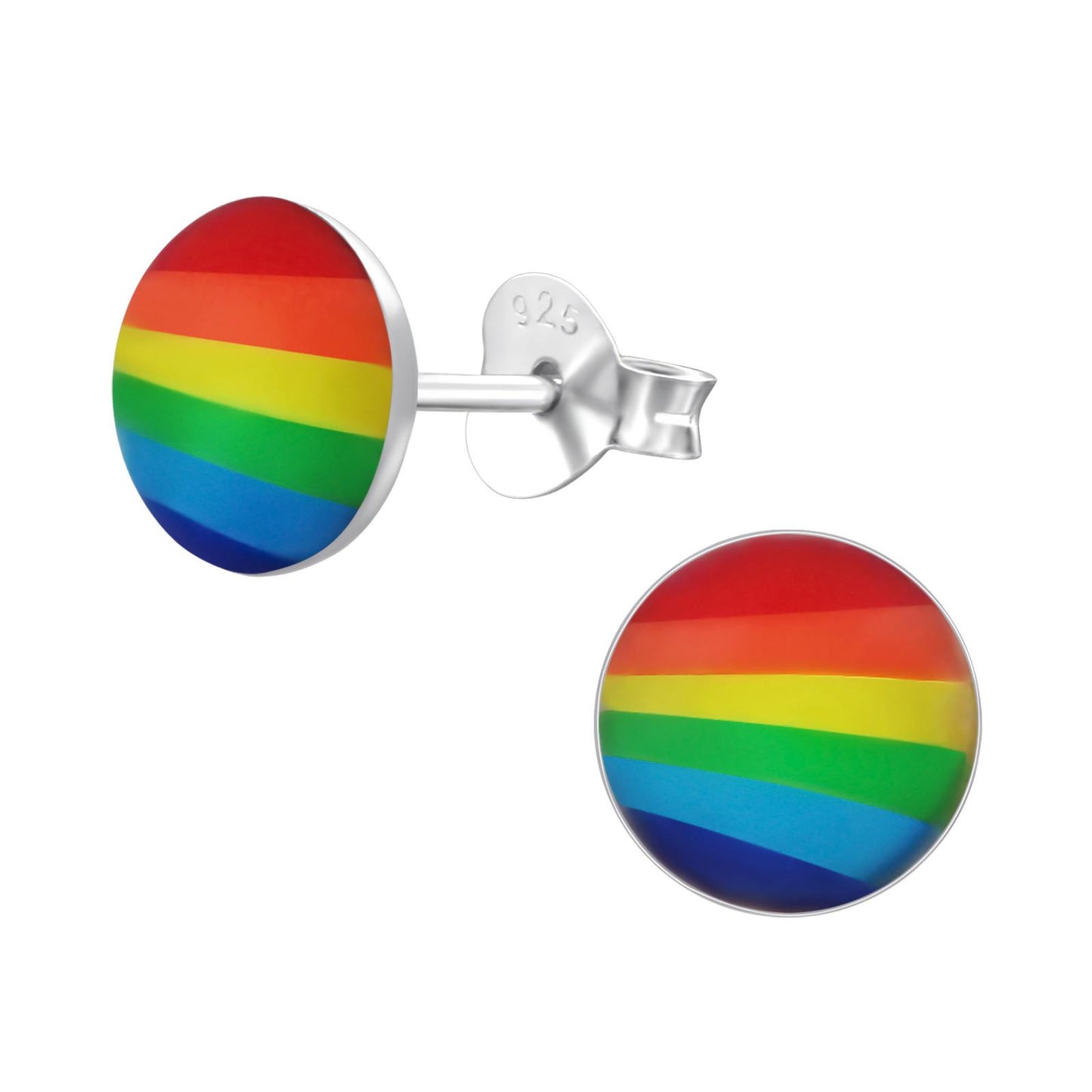 Mädchen Ohrstecker Regenbogen aus 925 Silber