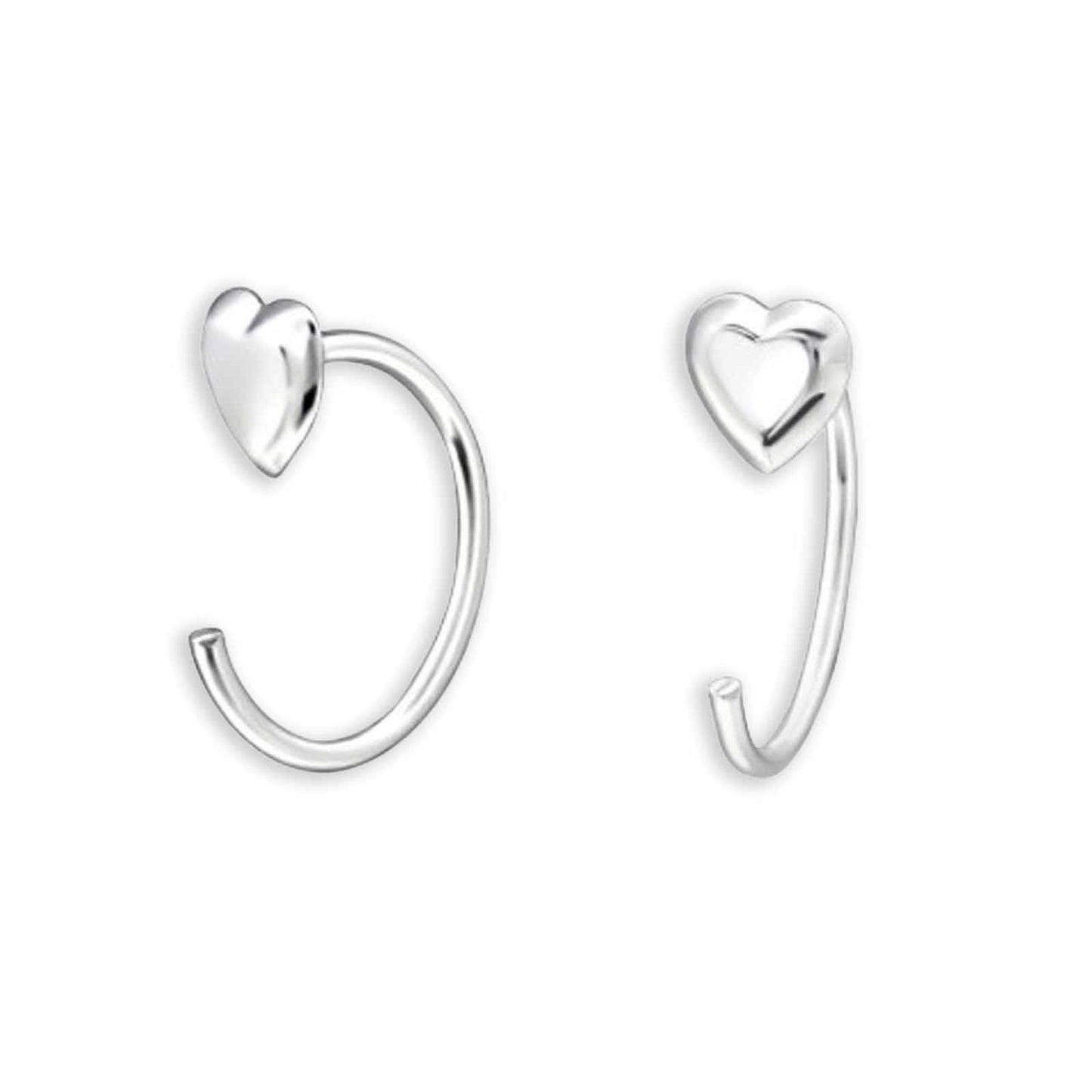 Mädchen Ohrhänger Herz aus 925 Silber