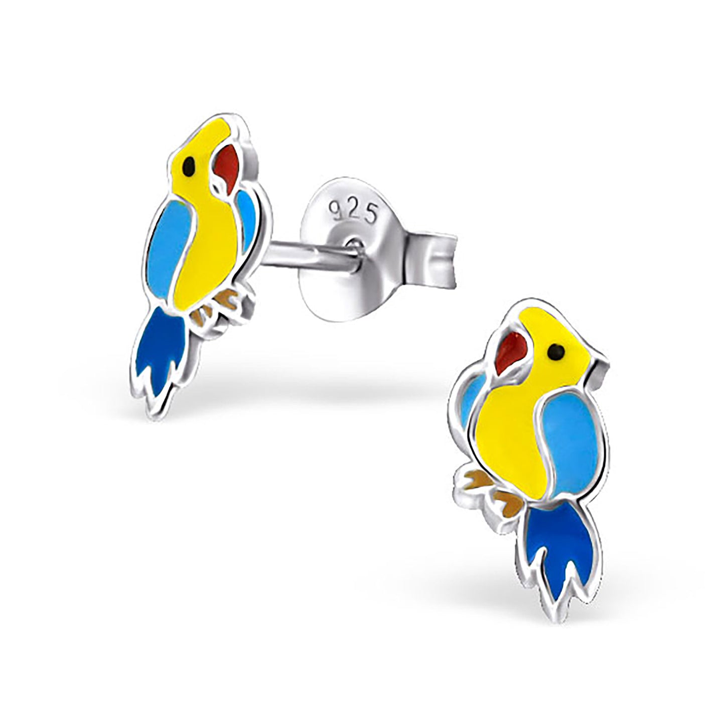 Kinder Ohrringe Papagei aus 925 Silber