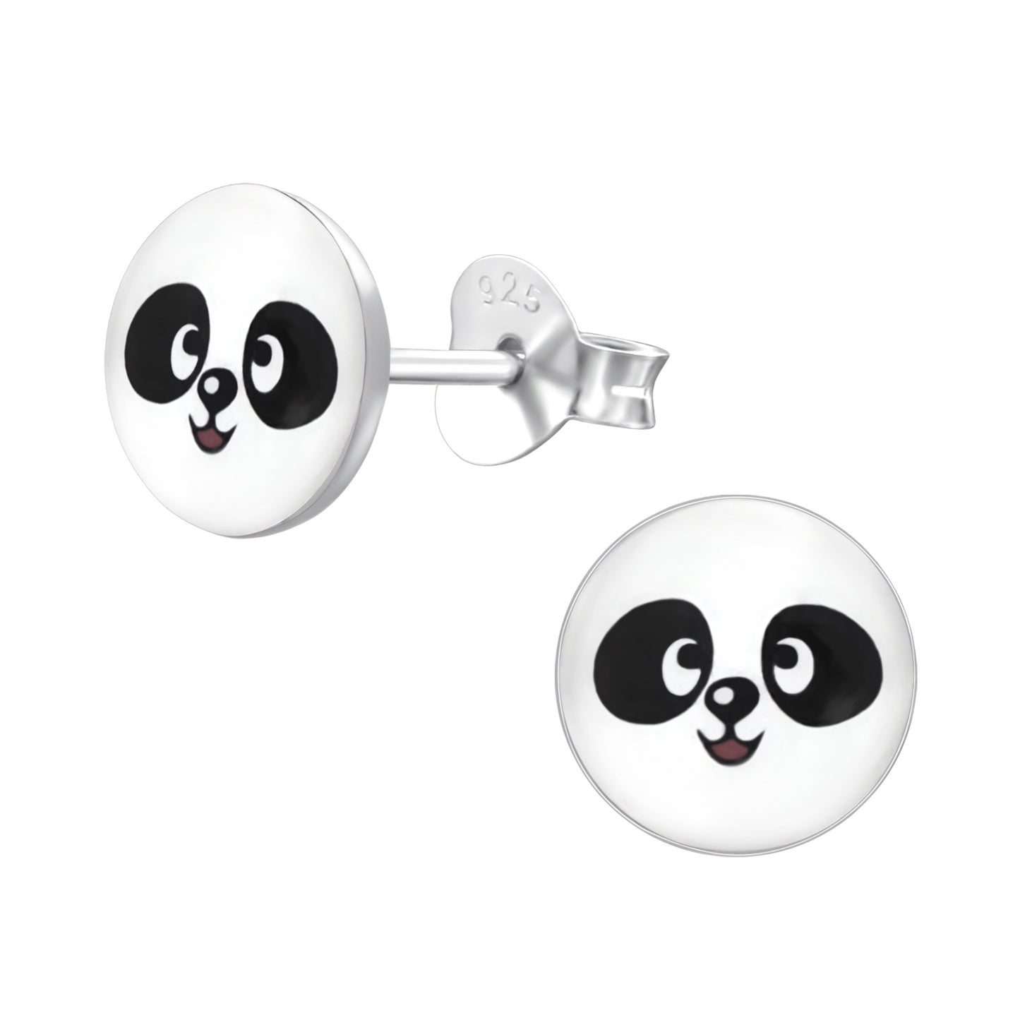 Kinder Ohrringe Panda aus 925 Silber