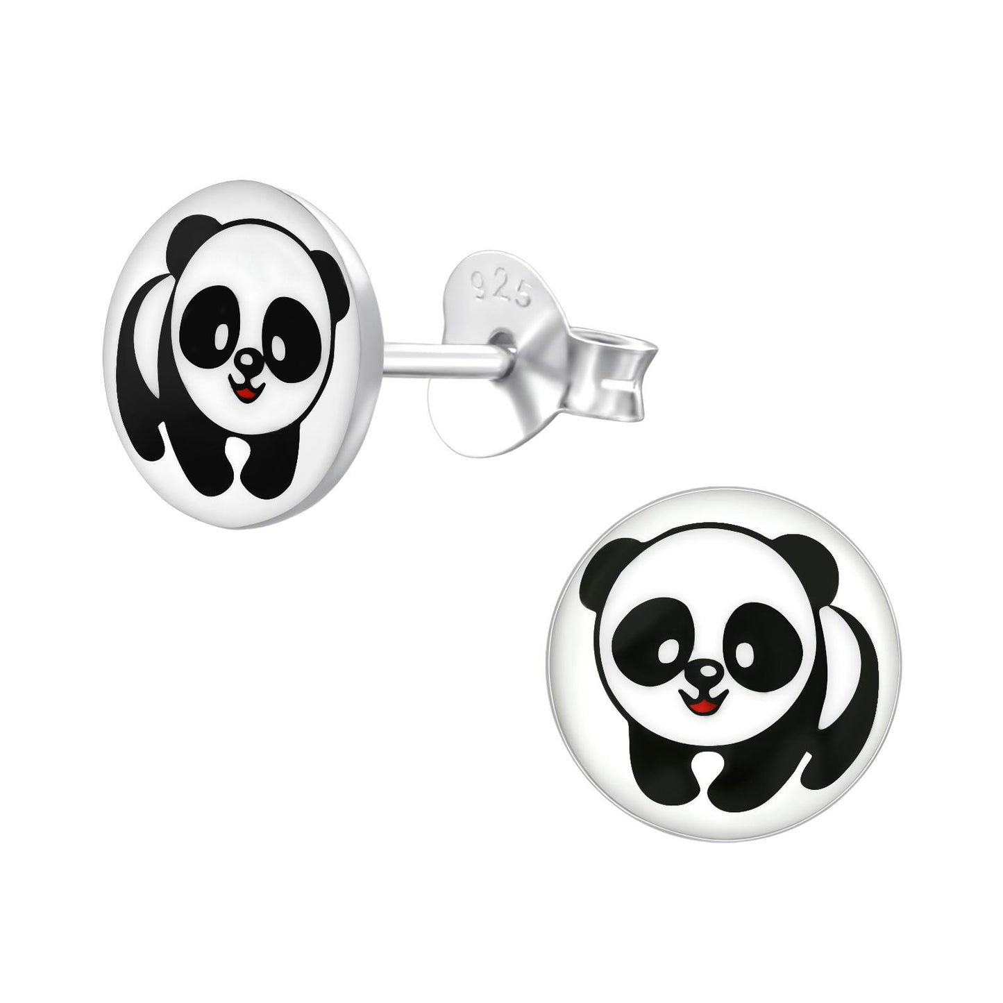 Kinder Ohrringe Panda aus 925 Silber
