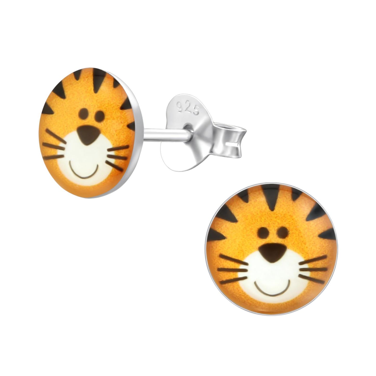 Kinder Ohrringe Tiger aus 925 Silber