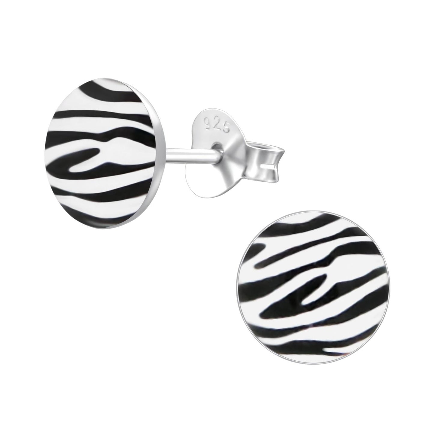 Kinder Ohrringe Zebra aus 925 Silber