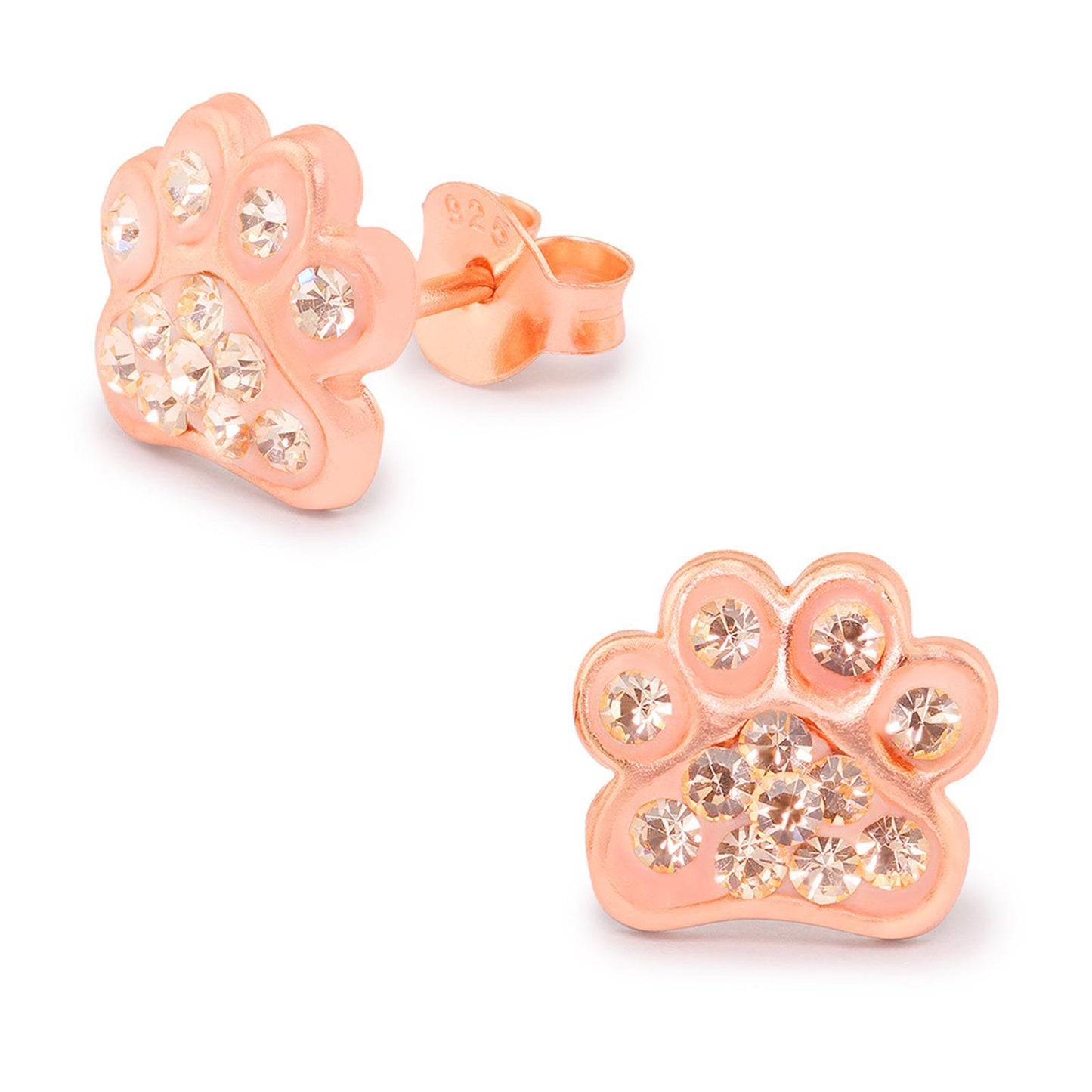 Kinder Ohrringe Pfoten aus 925 Silber