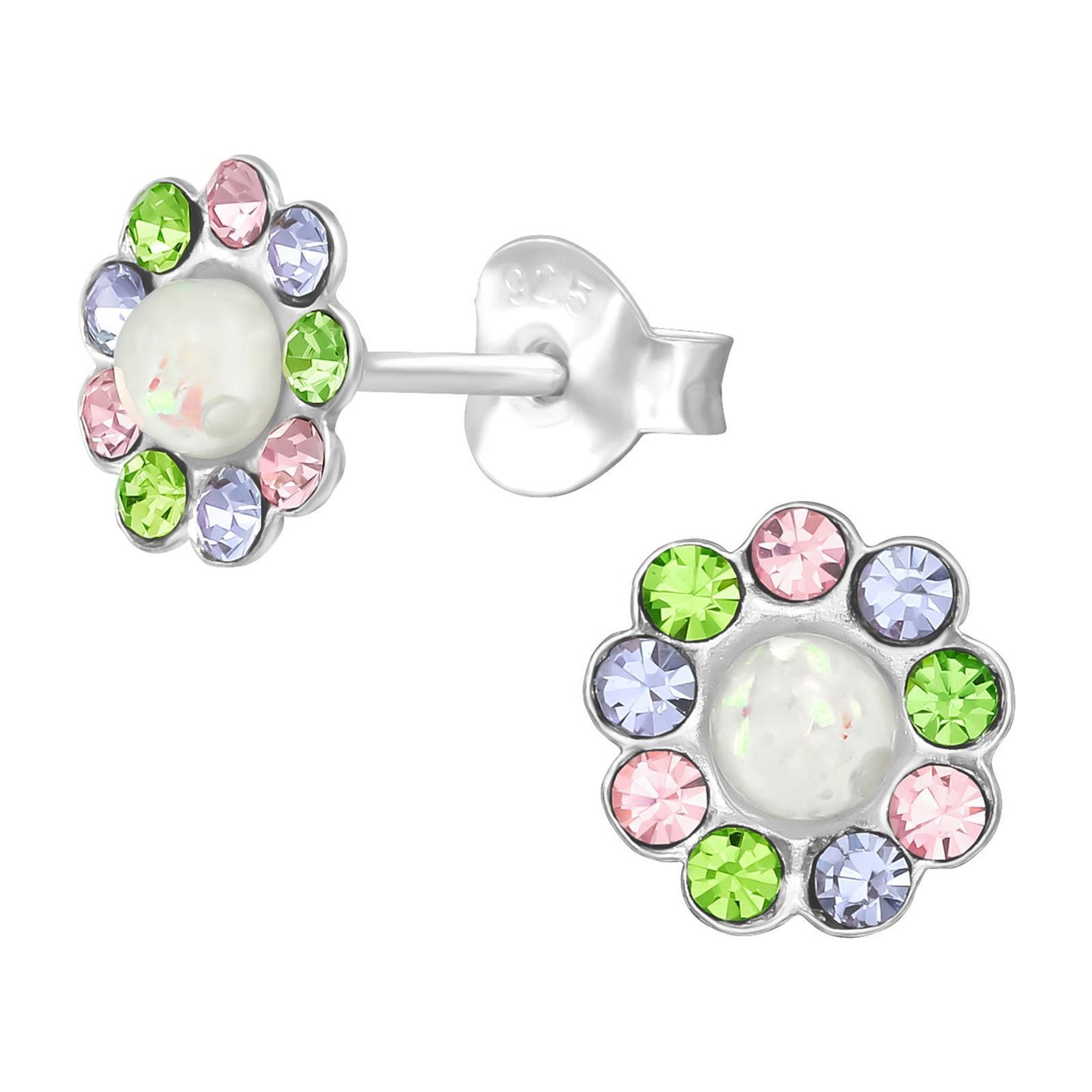 Mädchen Ohrringe Blumen aus 925 Silber