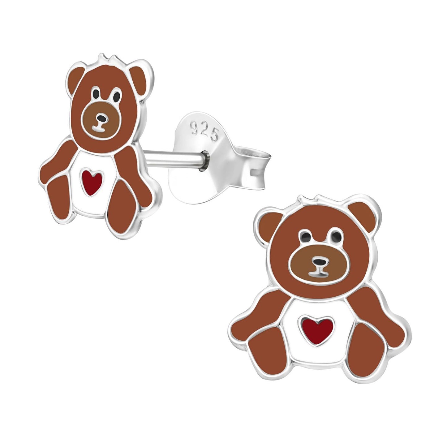 Kinder Ohrringe Teddybär aus 925 Silber