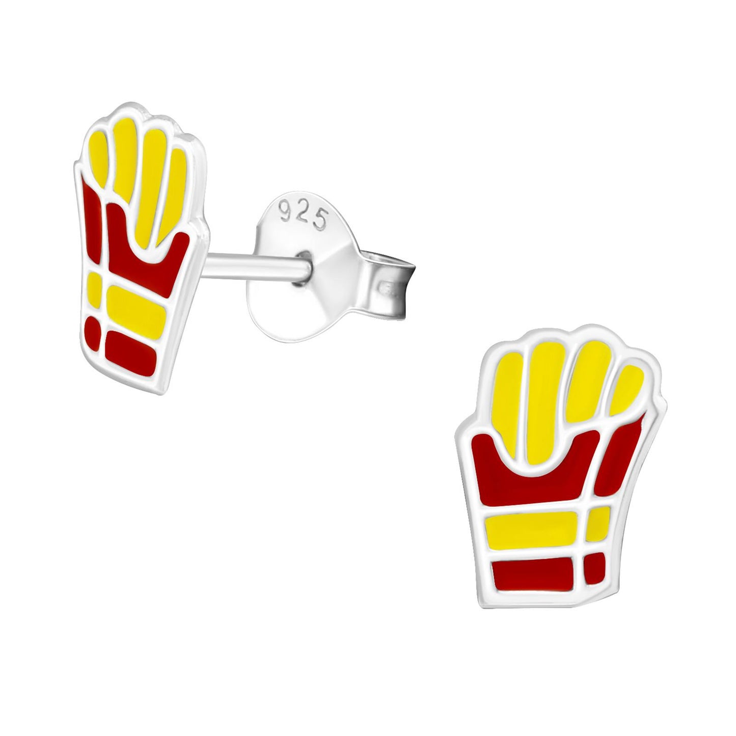 Kinder Ohrringe Pommes Frites aus 925 Silber