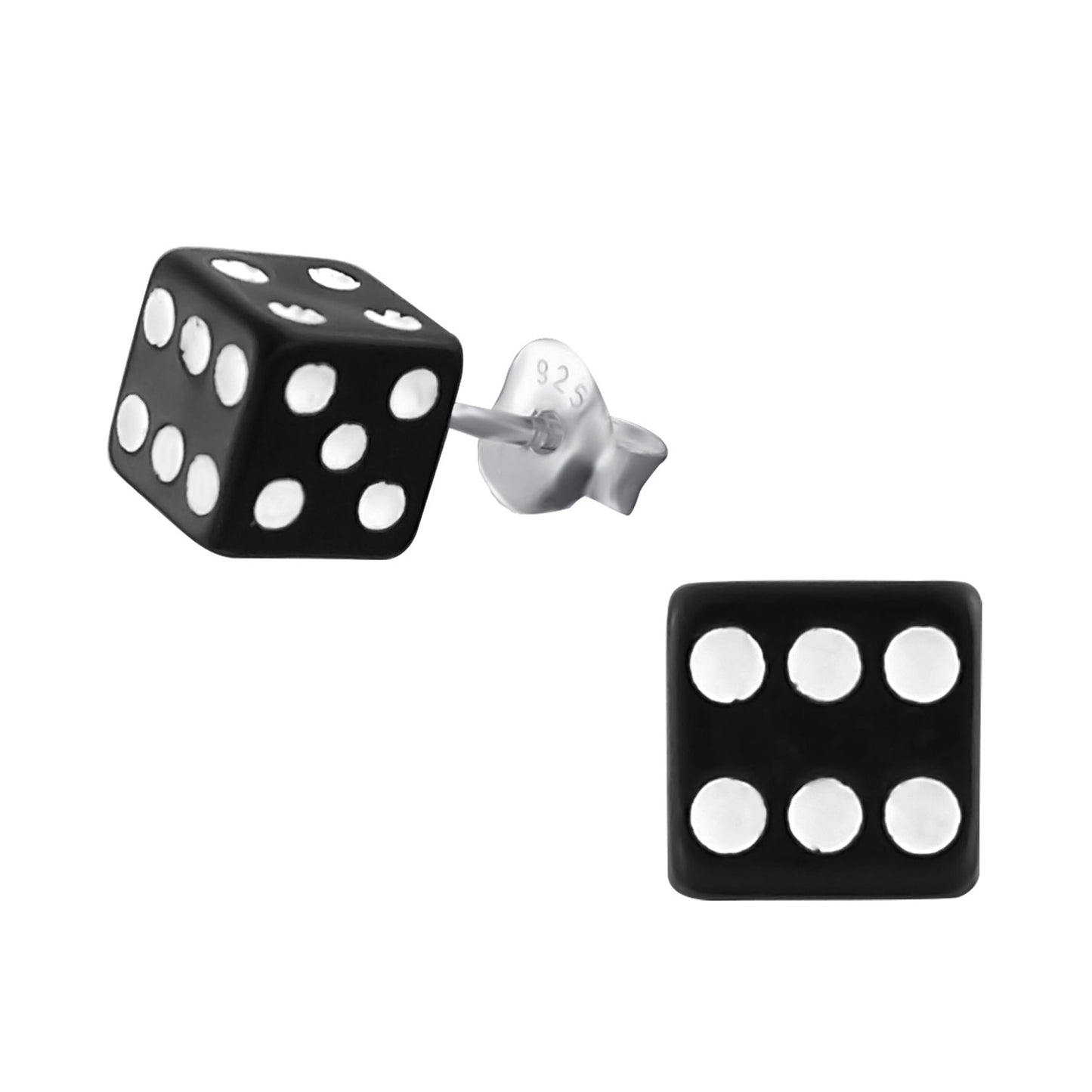 Kinder Ohrringe Würfel aus 925 Silber