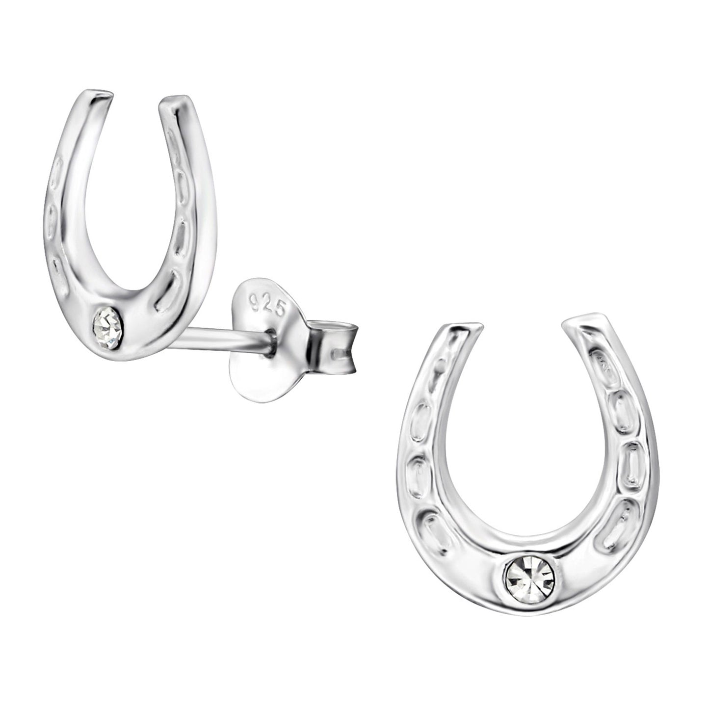 Kinder Ohrringe Hufeisen aus 925 Silber