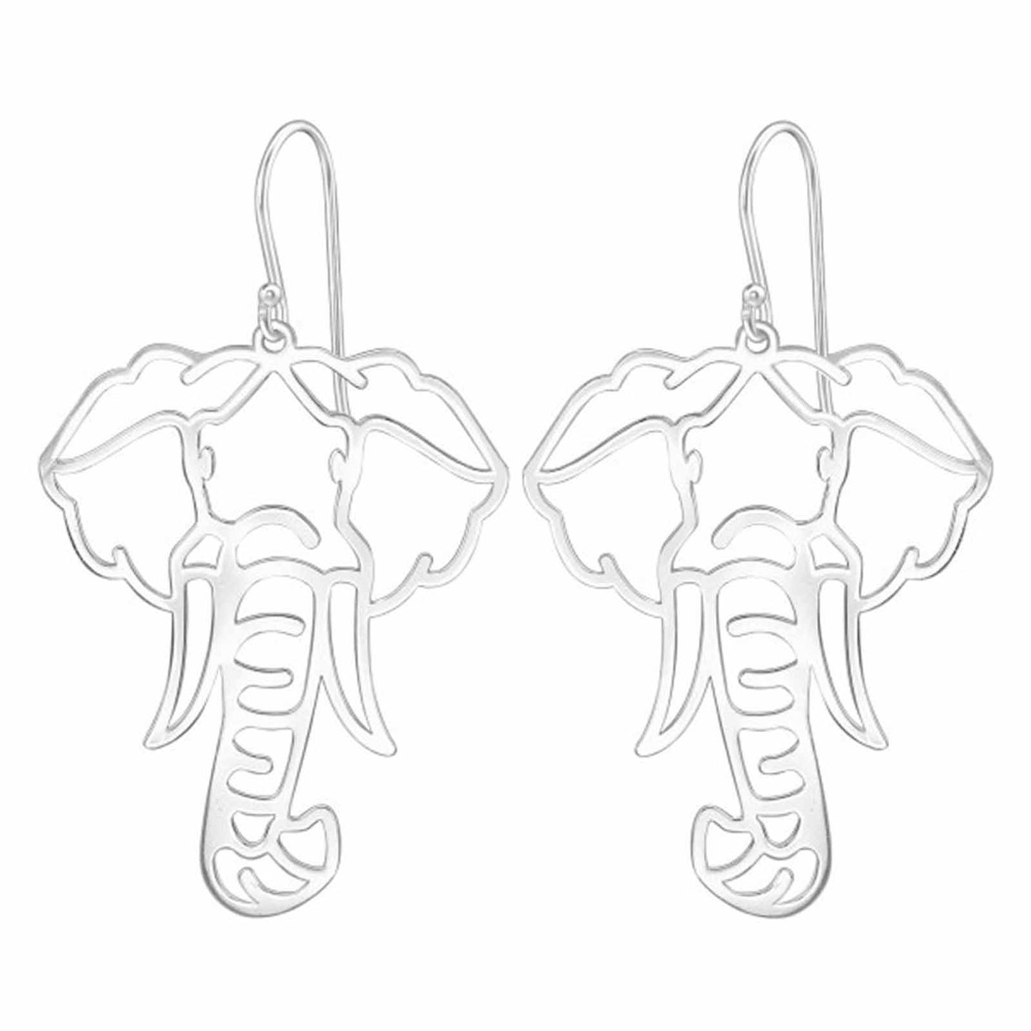 Kinderoorbellen in de vorm van een olifant, gemaakt van 925 zilver.