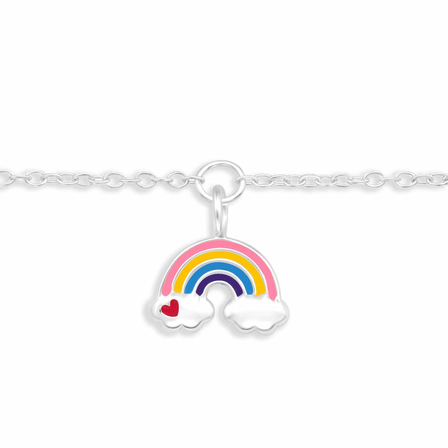 Kinder Armkette Regenbogen aus 925 Silber