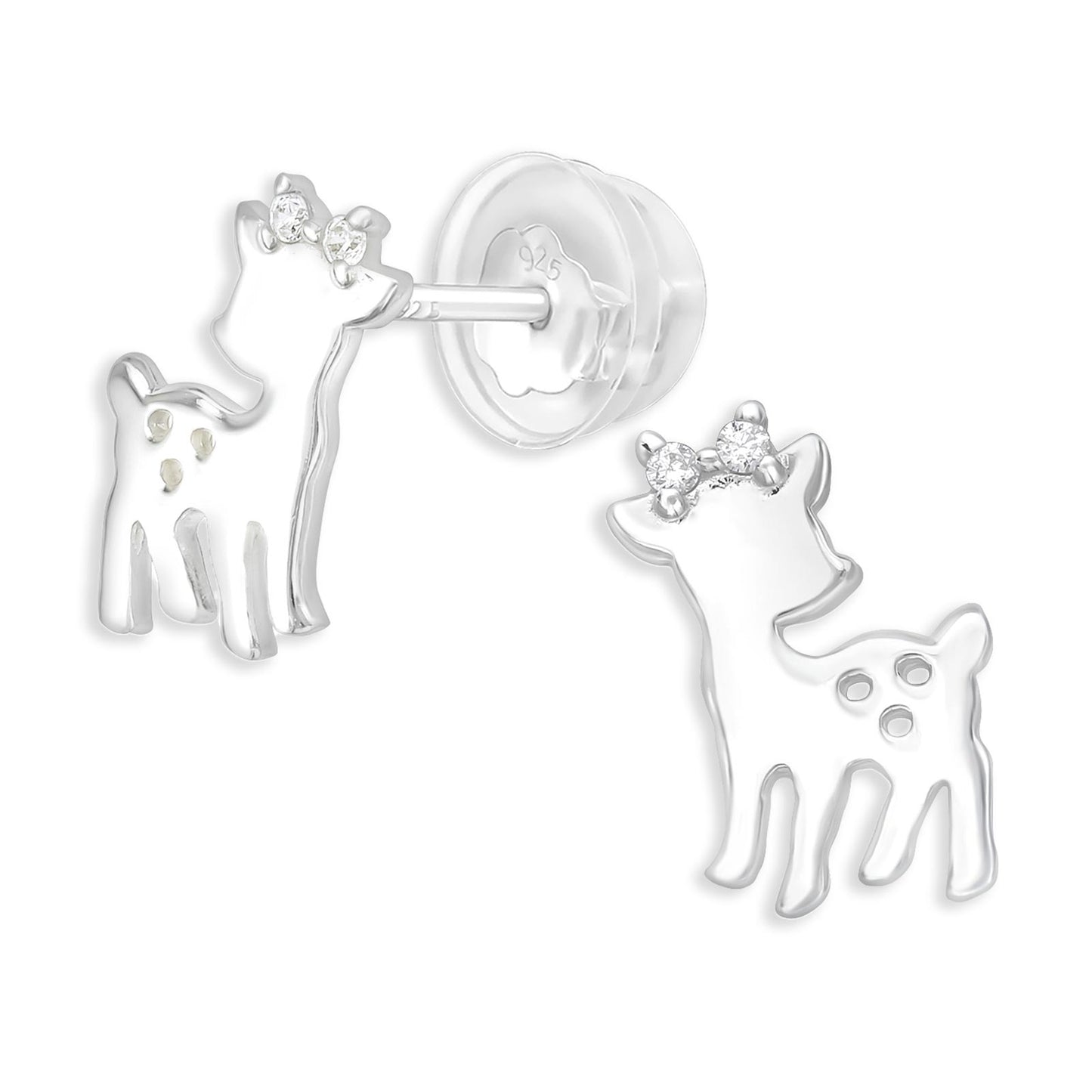 Kinder Ohrringe Reh aus 925 Silber