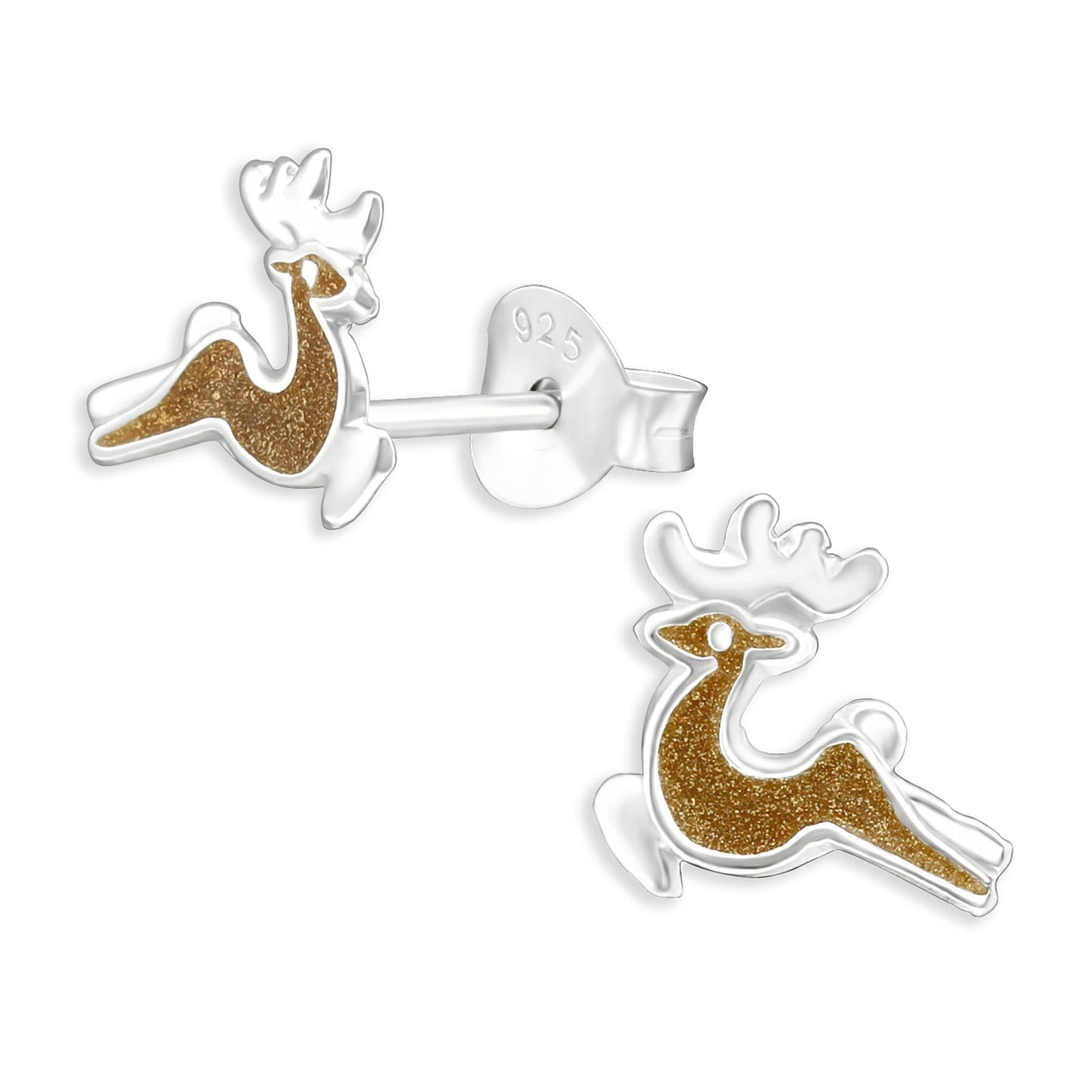 Kinder Ohrringe Hirsch aus 925 Silber