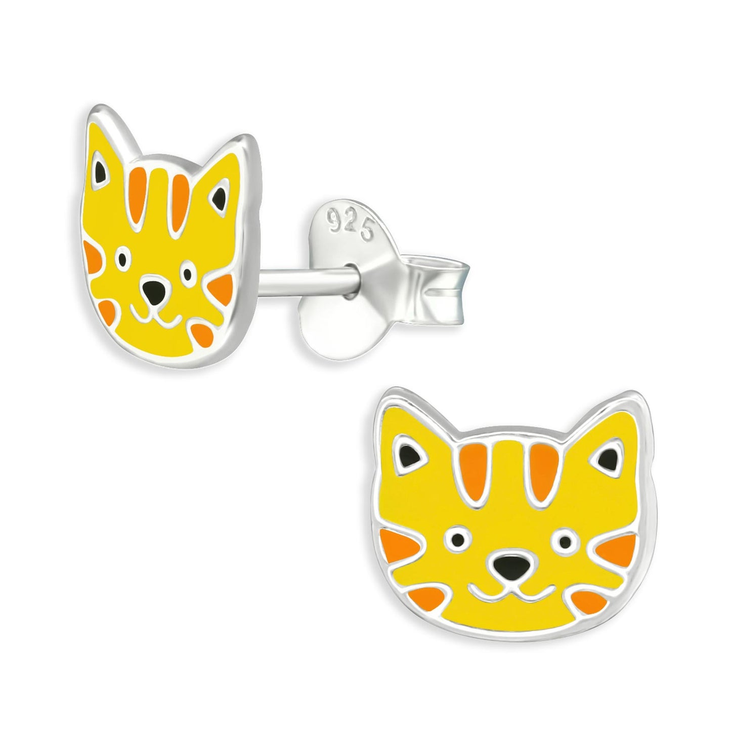 Kinder Ohrringe Tiger aus 925 Silber