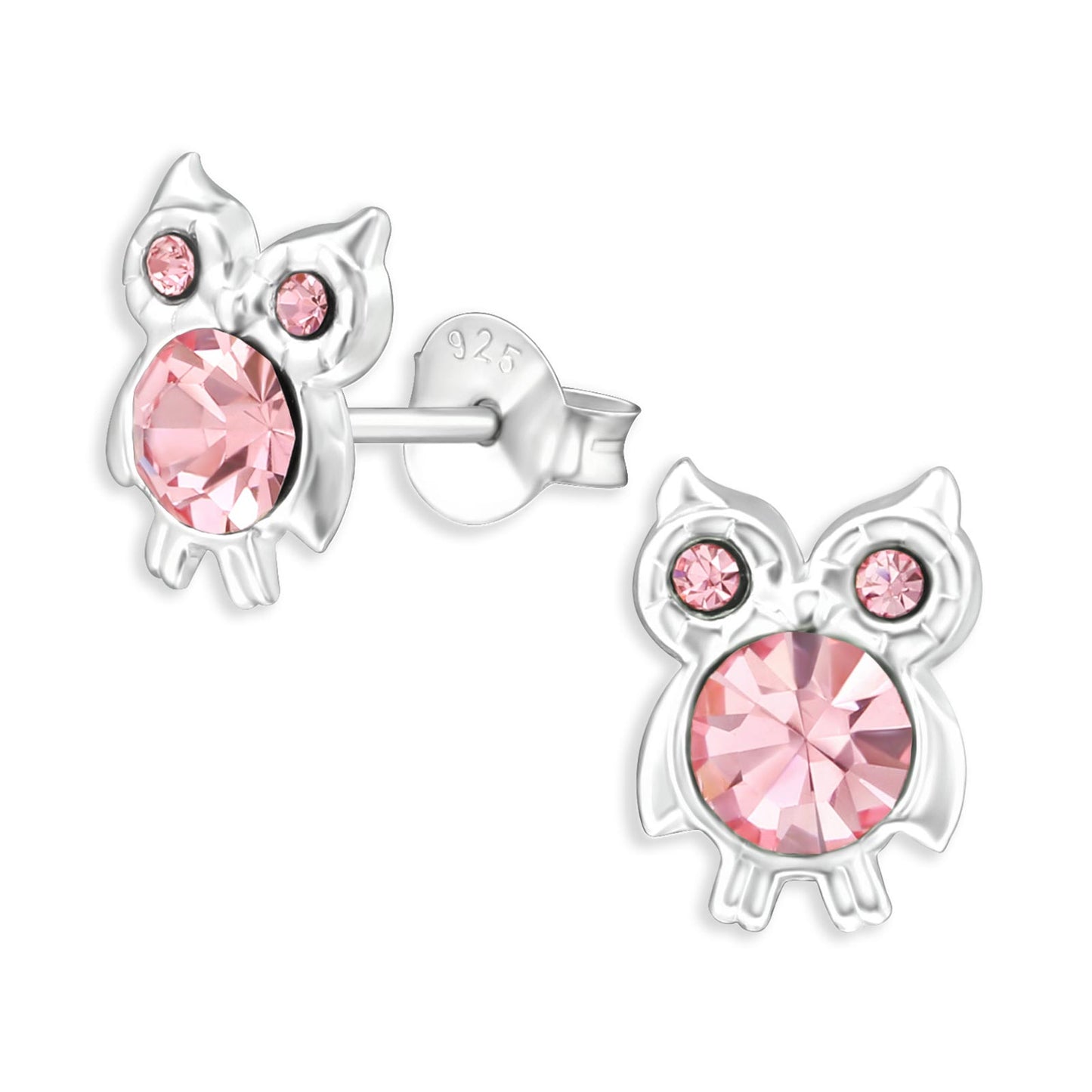 Mädchen Ohrringe Eulen aus 925 Silber