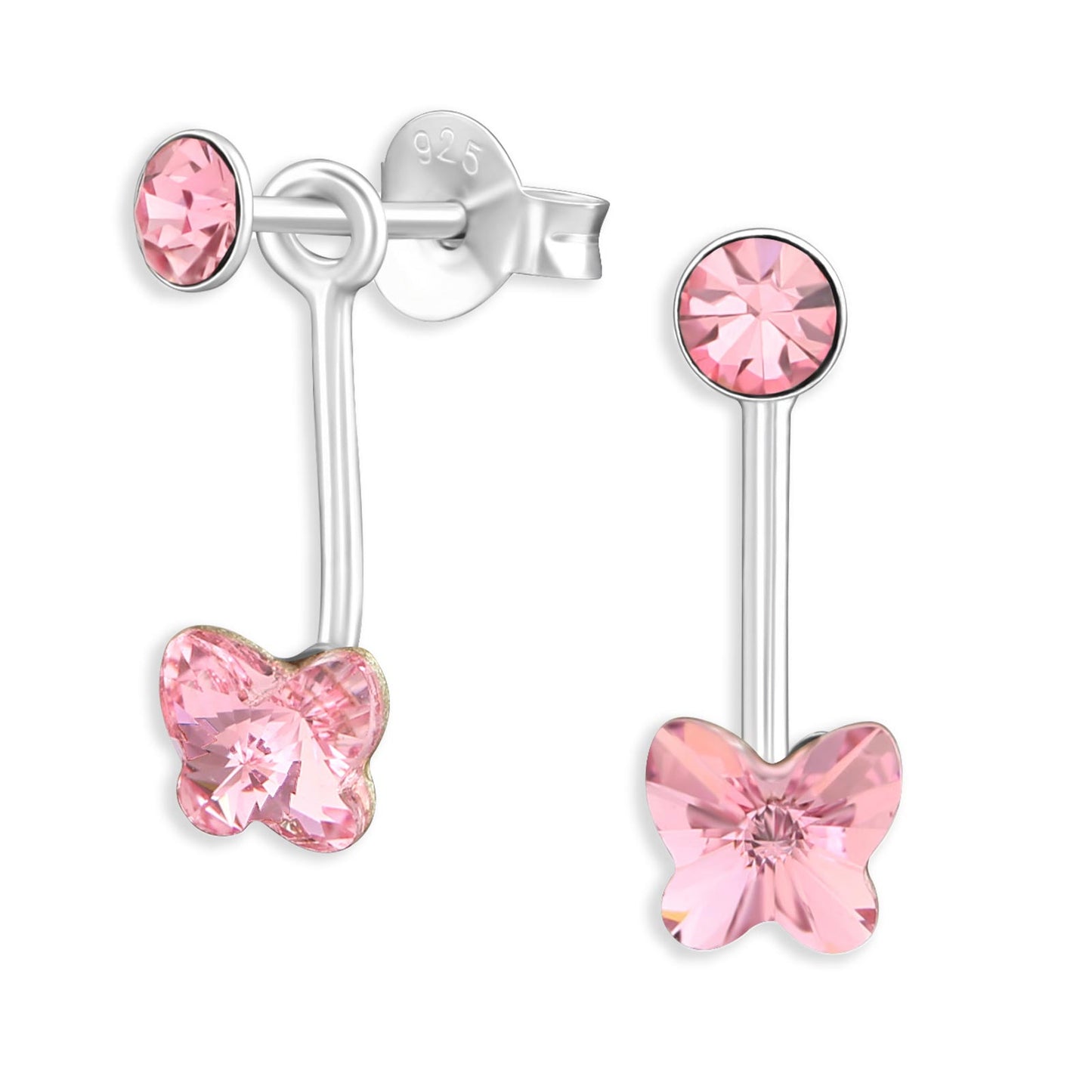 Mädchen Ohrringe Schmetterling Doppel aus 925 Silber