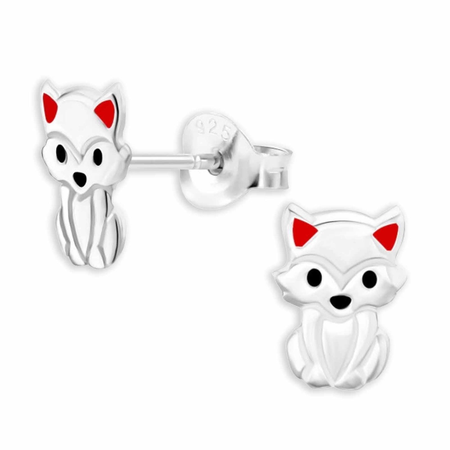 Mädchen Ohrstecker Katzen aus 925 Silber