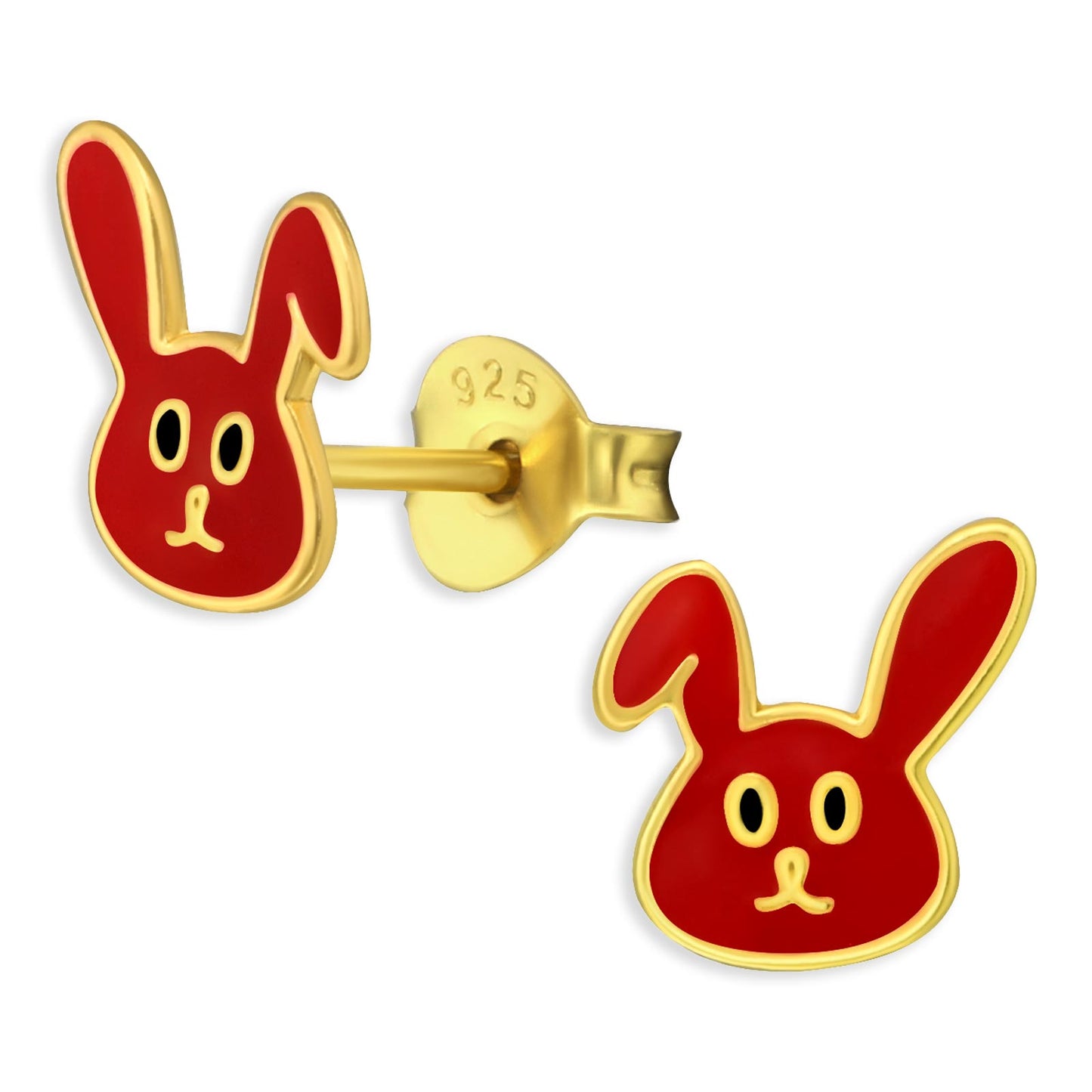Girls' rabbit earrings made of 925 silver