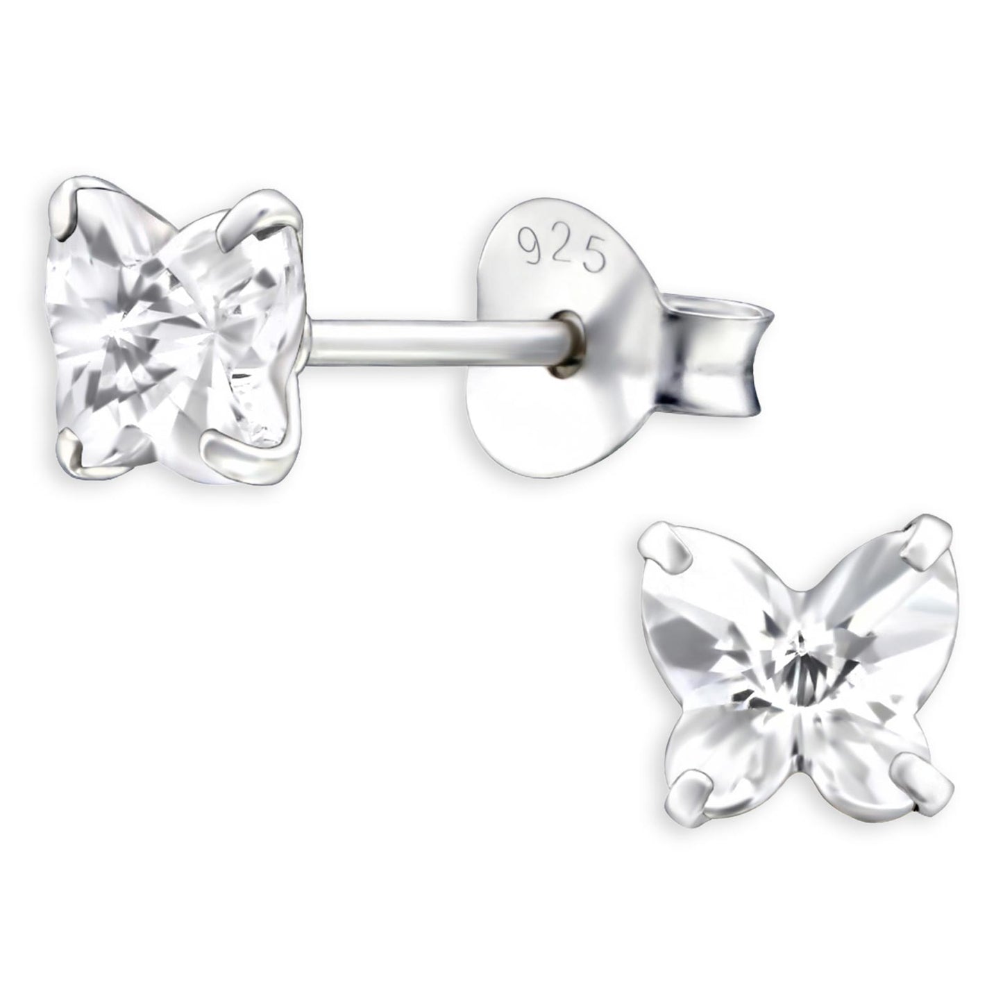 Mädchen Ohrringe Schmetterling aus 925 Silber