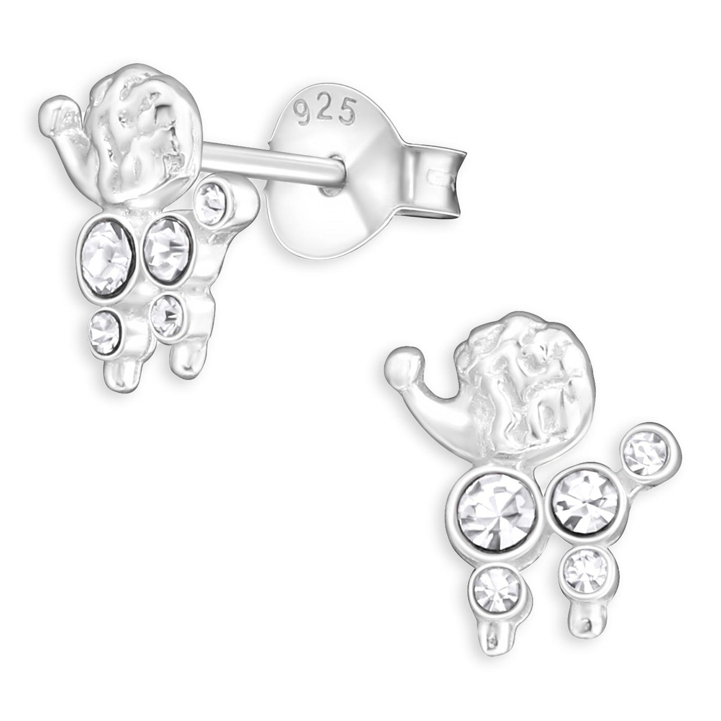 Kinder Ohrringe Pudel aus 925 Silber