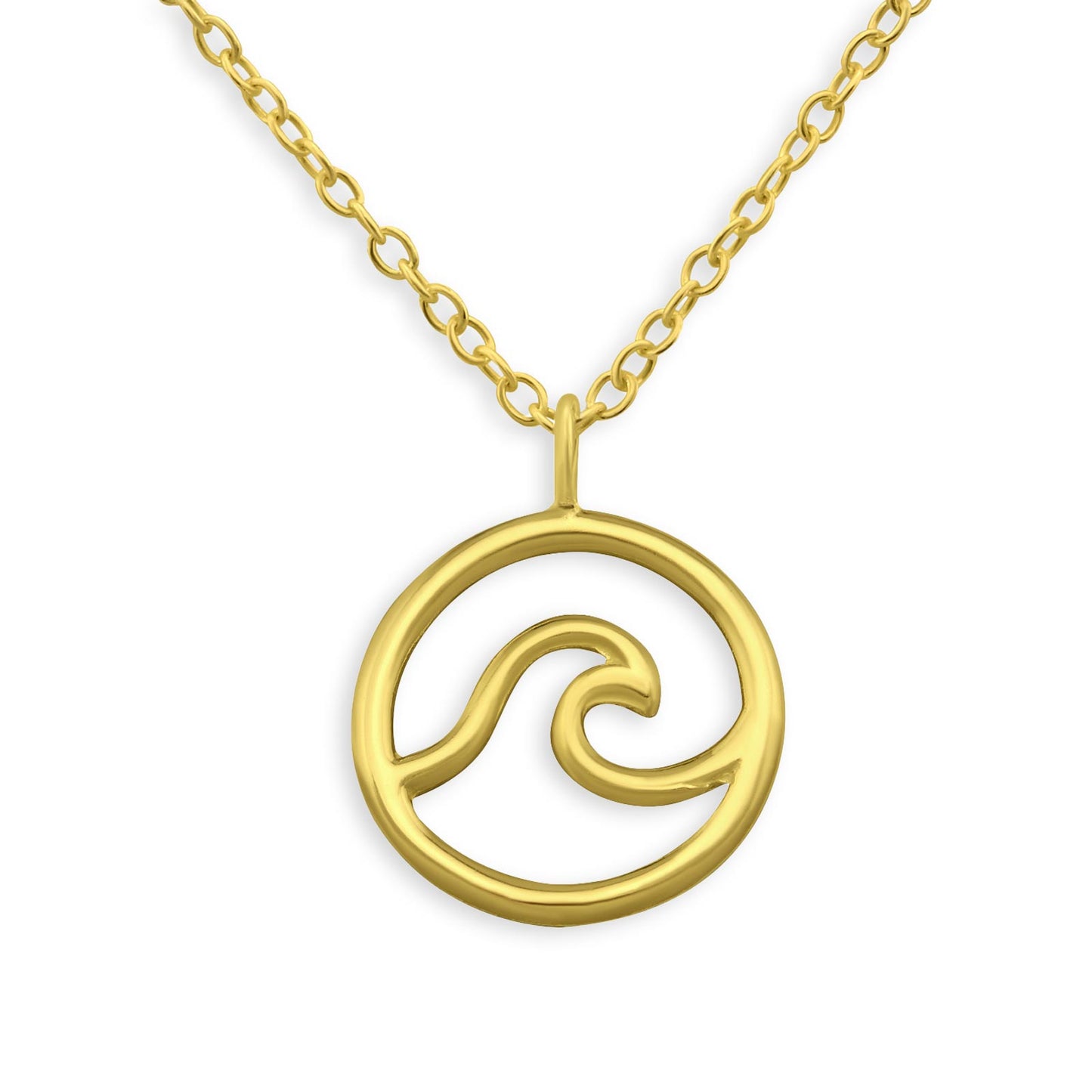 Kinder Halskette Surfer Welle aus 925 Silber