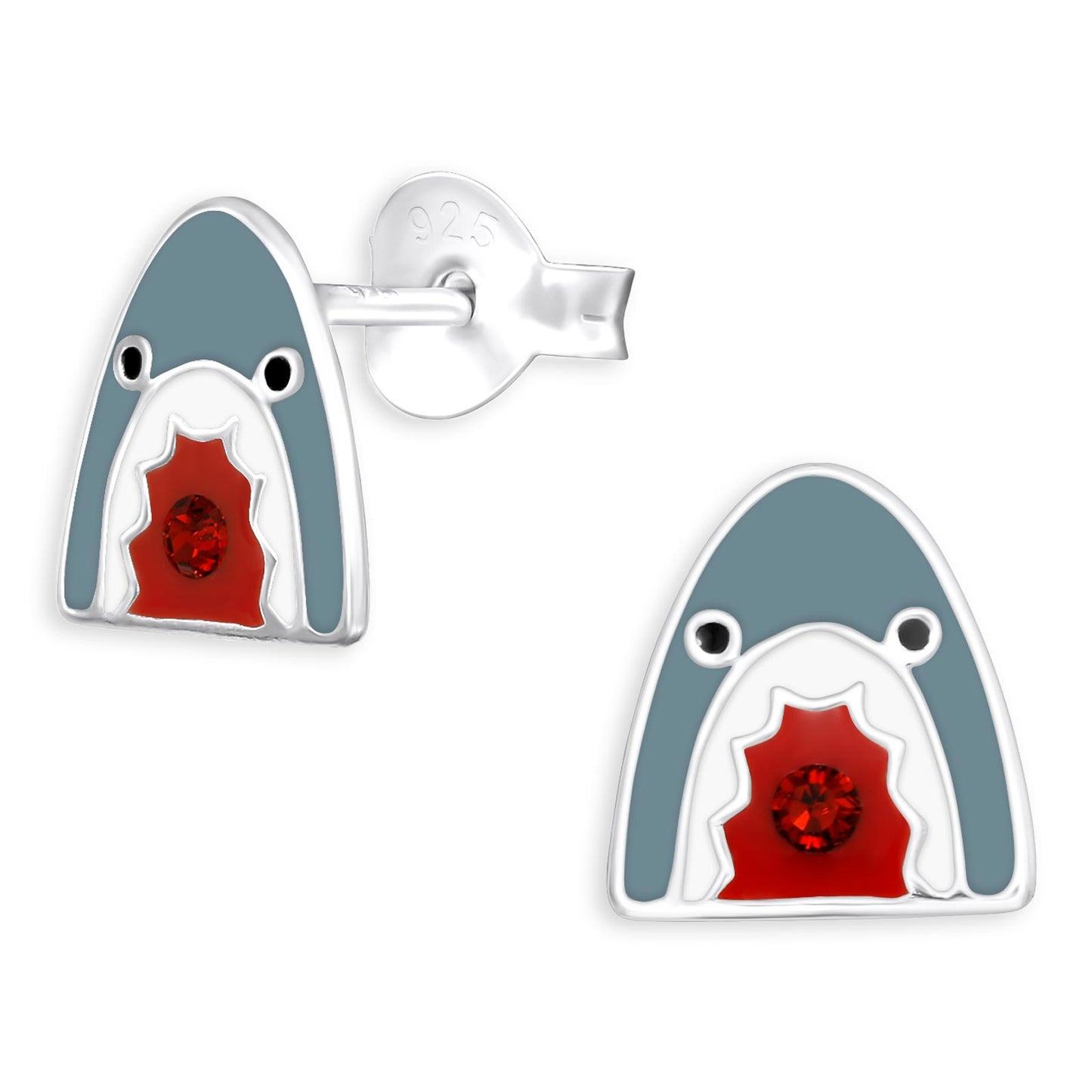 Kinder Ohrringe Haifisch aus 925 Silber