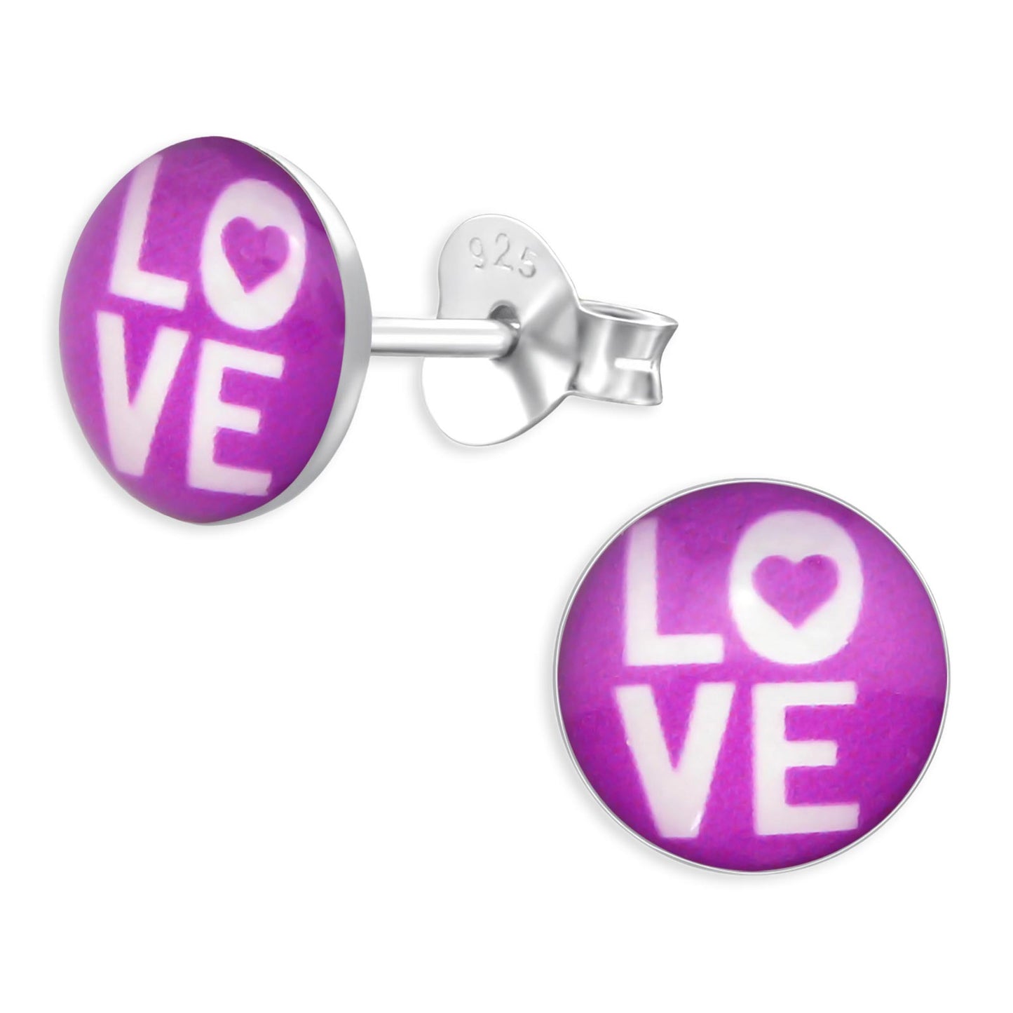 Kinder Ohrringe Love aus 925 Silber
