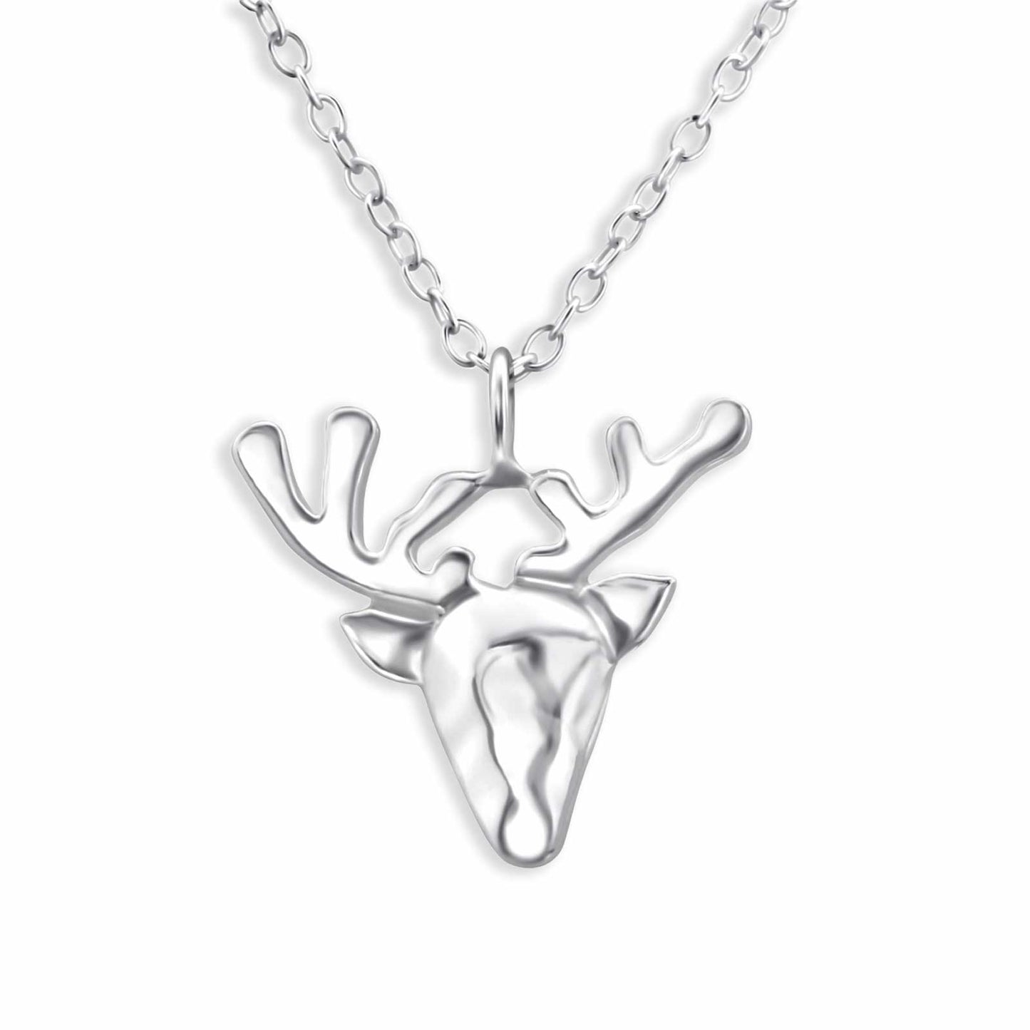 Kinder Halskette Origami Hirsch aus 925 Silber