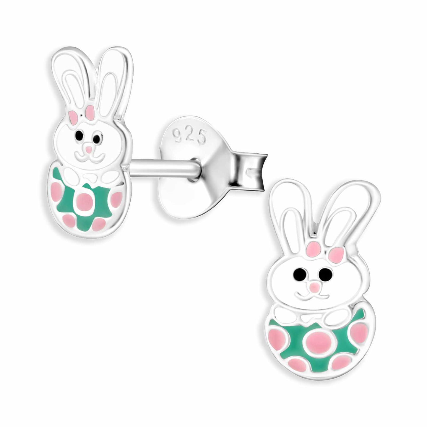 Girls' rabbit earrings made of 925 silver