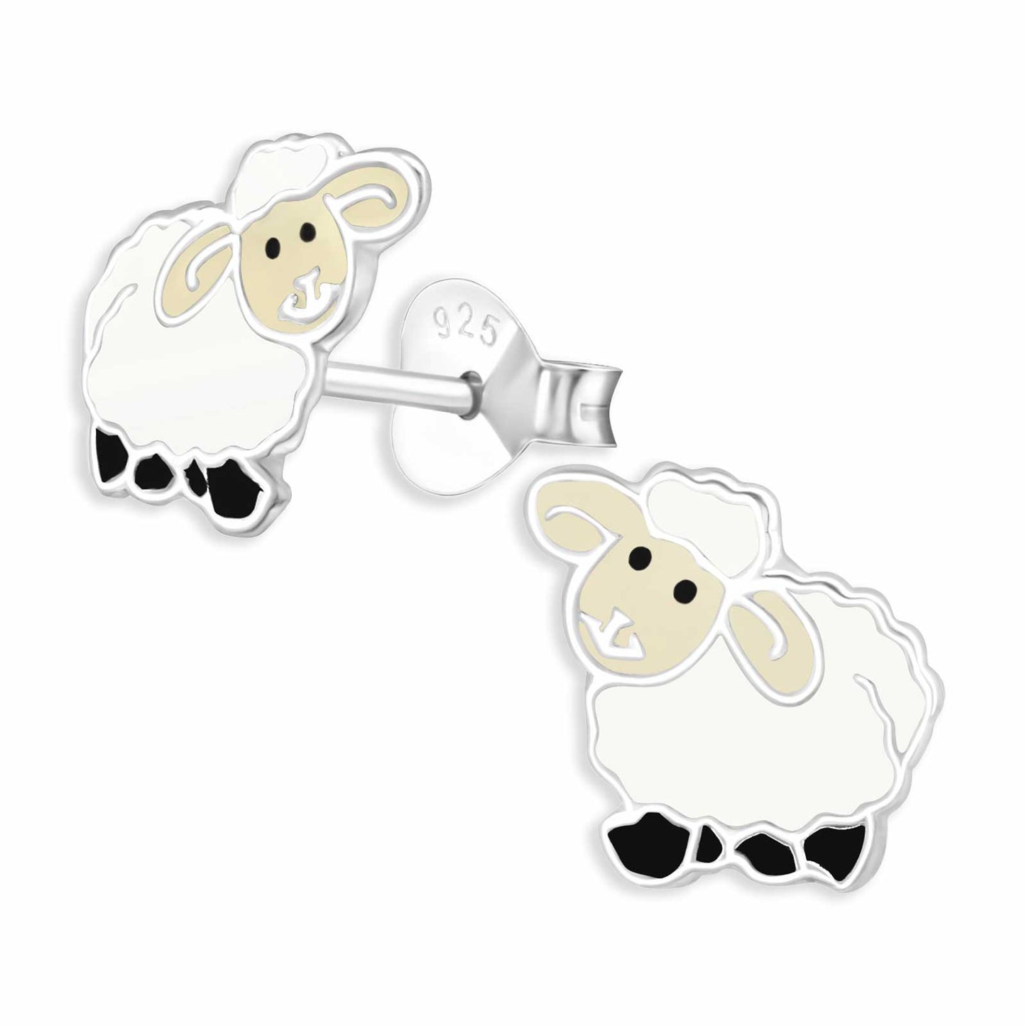 Kinder Ohrringe Schaf aus 925 Silber