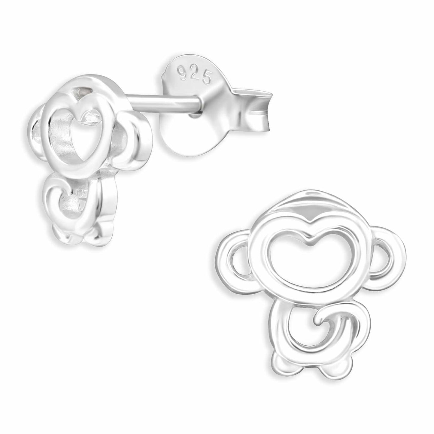 Kinder Ohrringe Affen aus 925 Silber