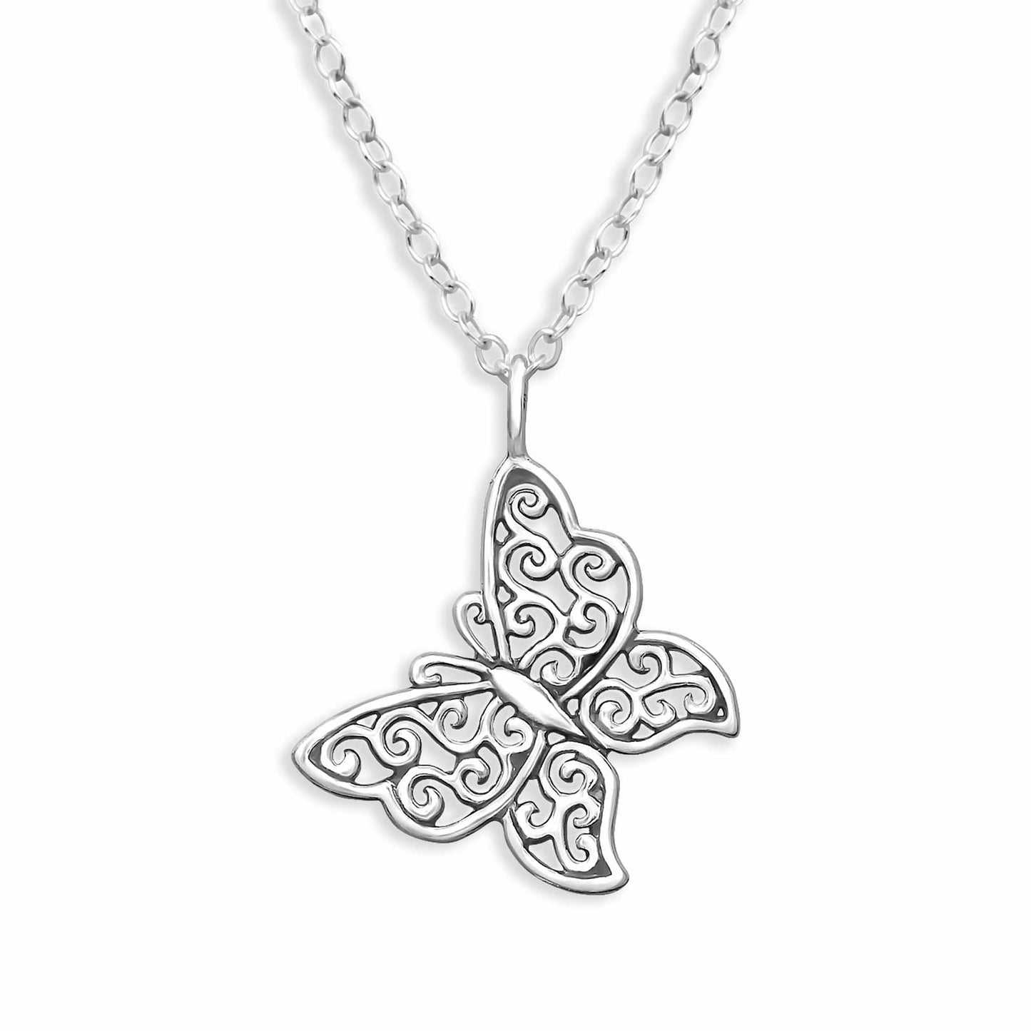 Kinder Halskette Schmetterling aus 925 Silber