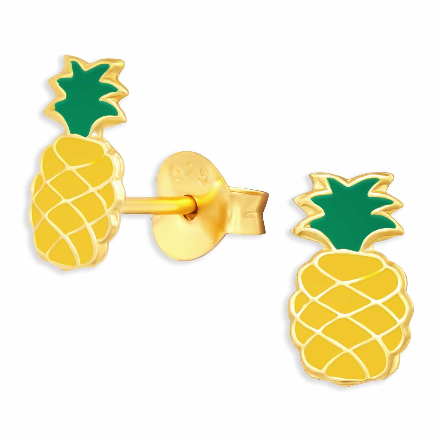Kinder Ohrringe Ananas aus 925 Silber