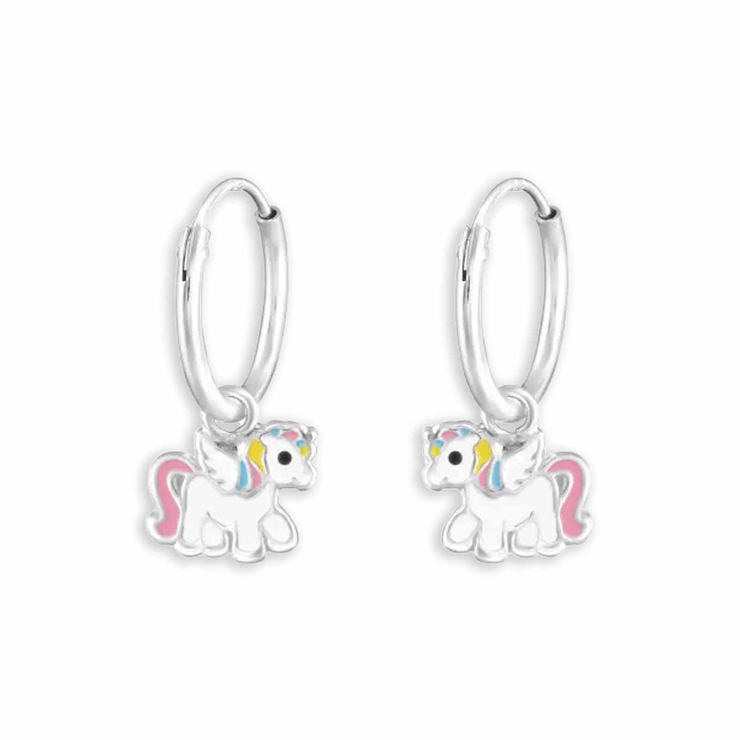 Mädchen Ohrringe Einhorn aus 925 Silber