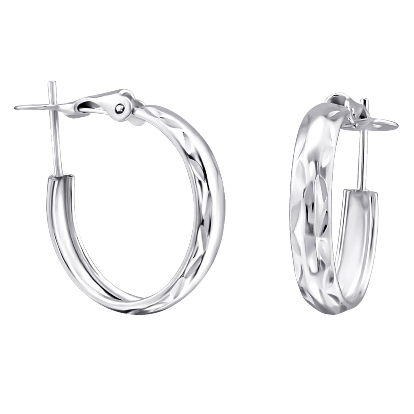 Kinderoorringen met scharnieren en een ontwerp van 925 zilver.