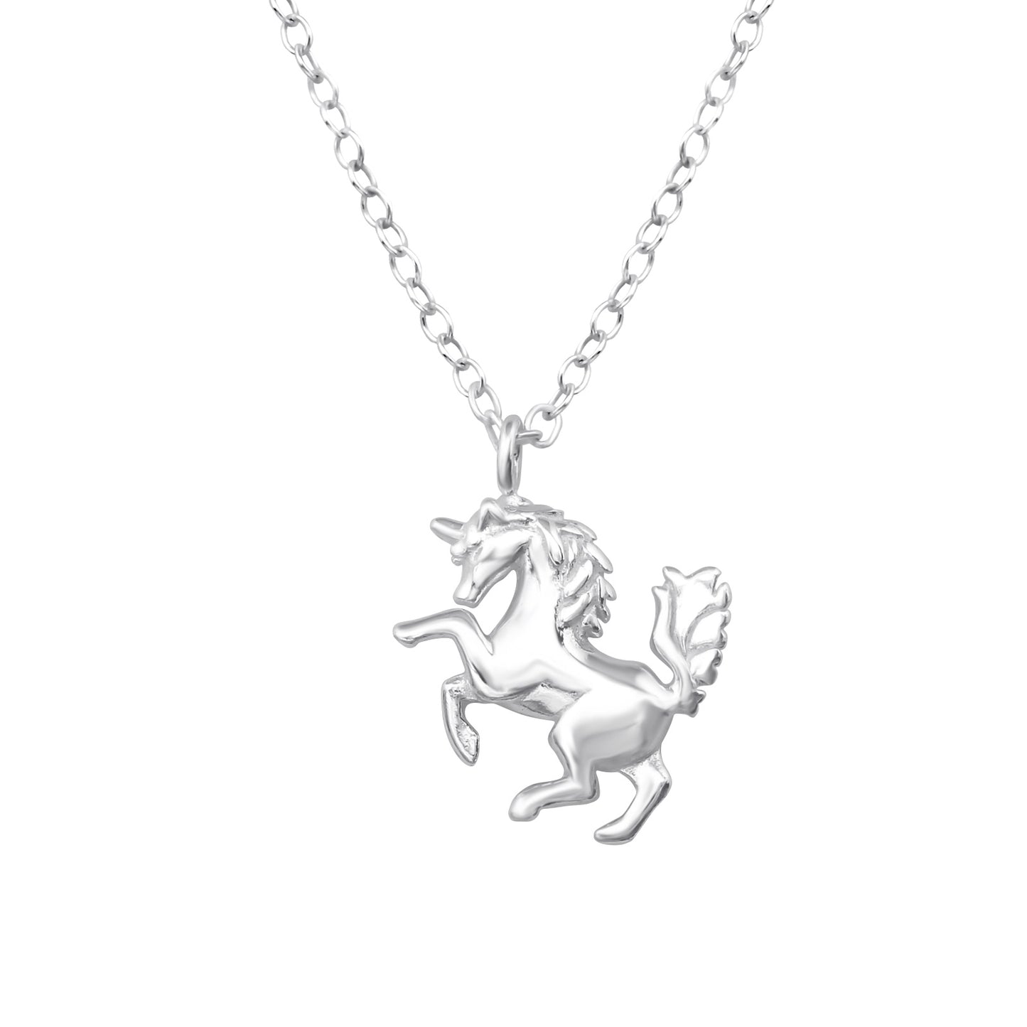 Kinder Halskette Pferd Einhorn aus 925 Silber