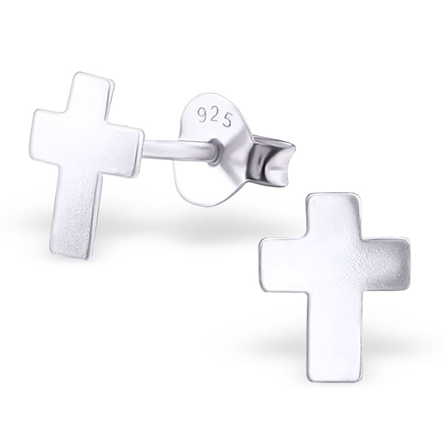 Kinder Ohrringe Kreuz aus 925 Silber