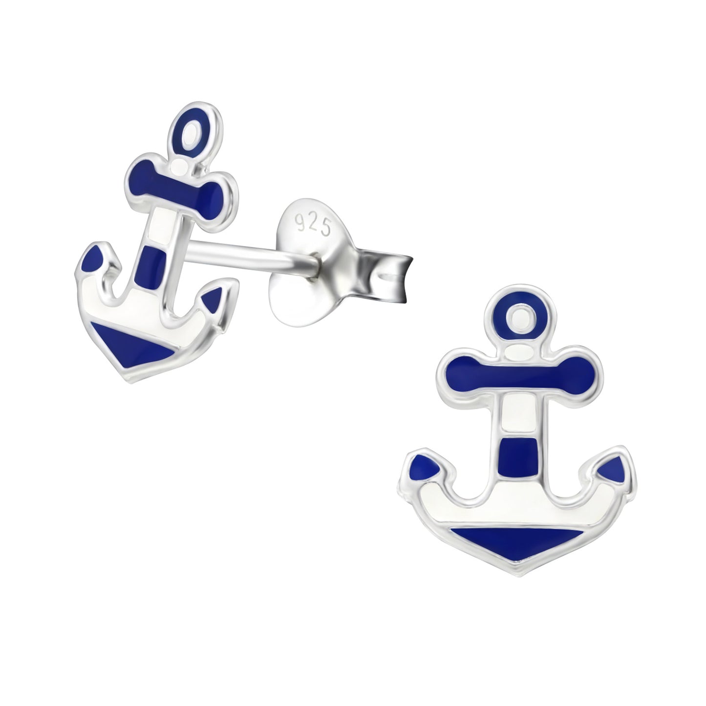 Kinder Ohrringe Anker aus 925 Silber