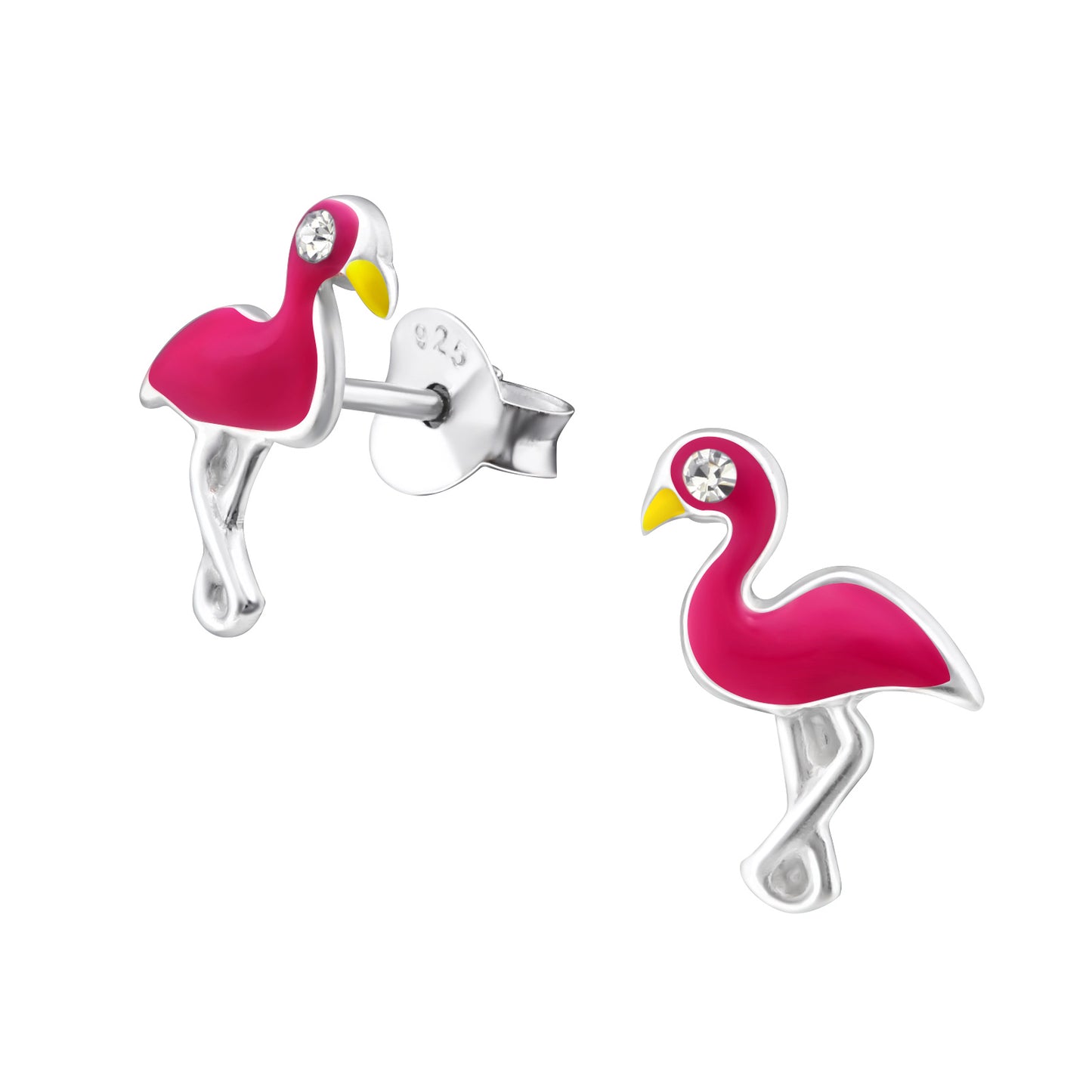 Kinder Ohrringe Flamingo aus 925 Silber